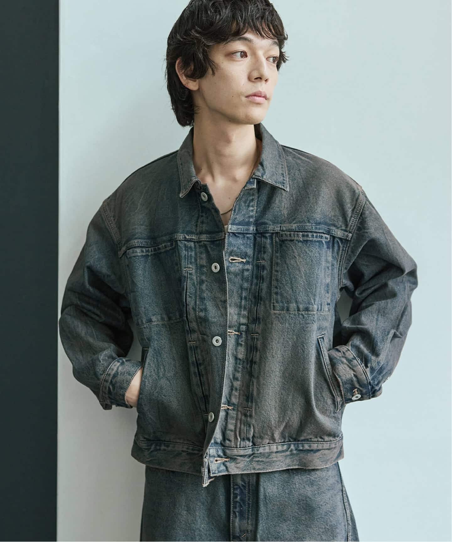 新品2024 ジャーナルスタンダード　デニムジャケット ZOZO限定】SWITCHING DENIM OVER JKT / スイッチングデニム