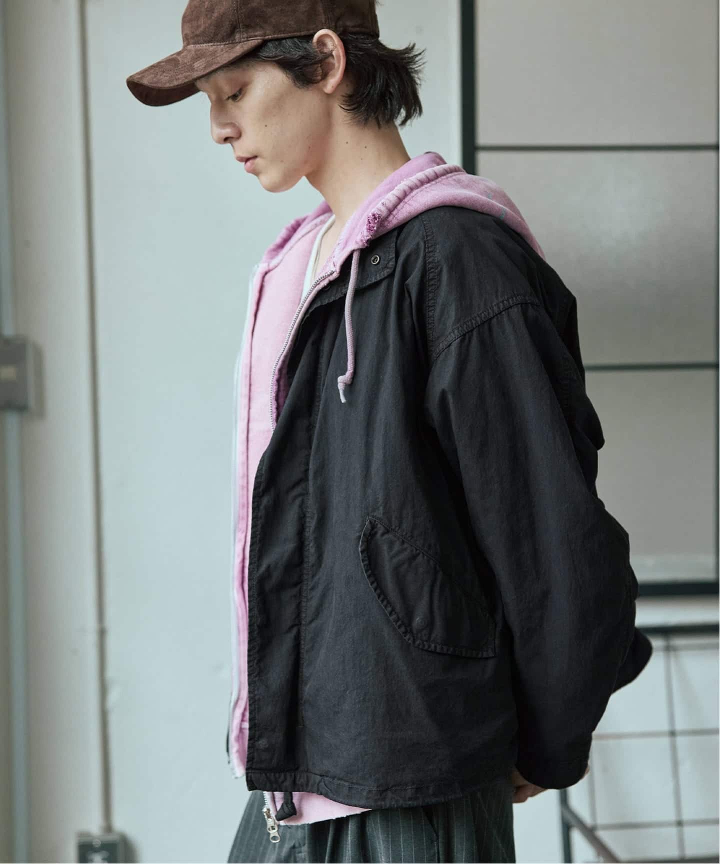 JOURNAL STANDARD 25ss ショートモッズ ガーメントダイ M黒 M65 ショート モッズ ガーメントダイ / ライナー付き（ミリタリー