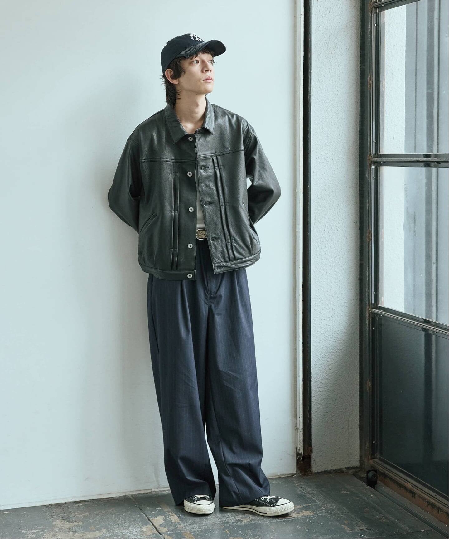 ニュージーランド ラムレザー トラッカージャケット（レザージャケット