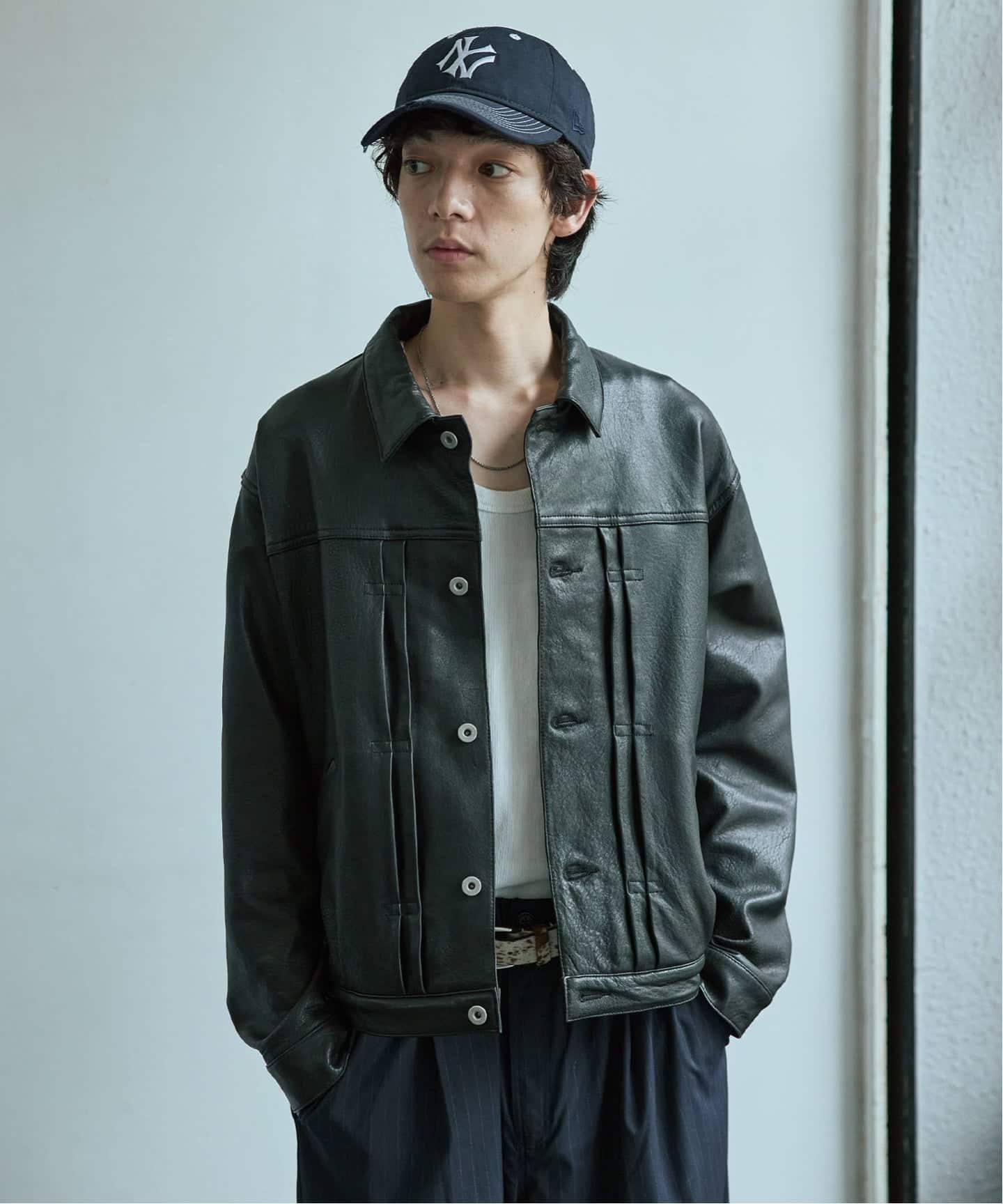 JOURNAL STANDARD NZ ラムレザー トラッカージャケット ニュージーランド ラムレザー トラッカージャケット（レザー