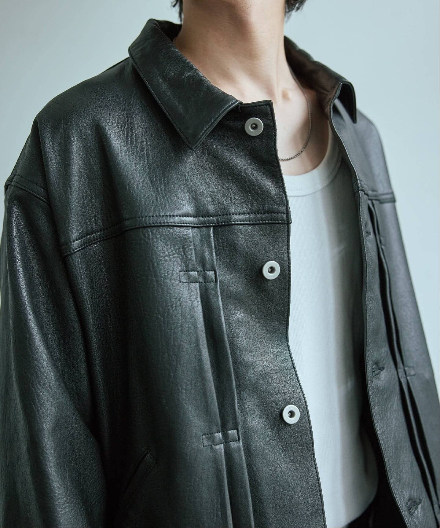 ニュージーランド ラムレザー トラッカージャケット（レザージャケット