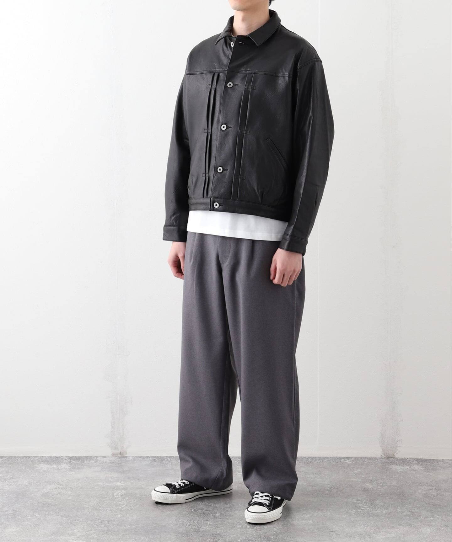 ニュージーランド ラムレザー トラッカージャケット（レザージャケット