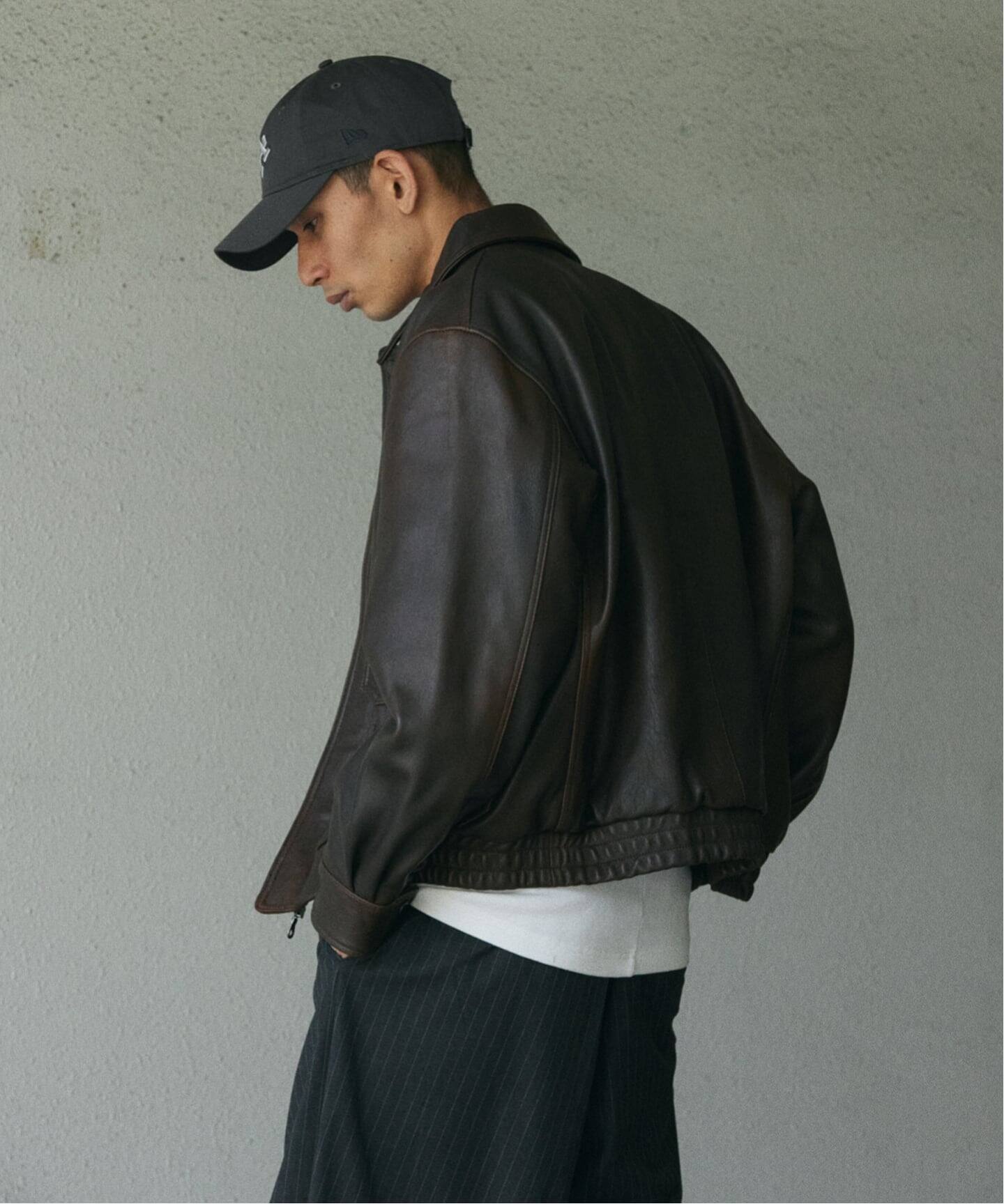 【完売】ジャーナルスタンダード ラムダッドレザーヴィンテージ ブラウン 追加》ラムダッドレザー ヴィンテージ（ブルゾン）｜JOURNAL