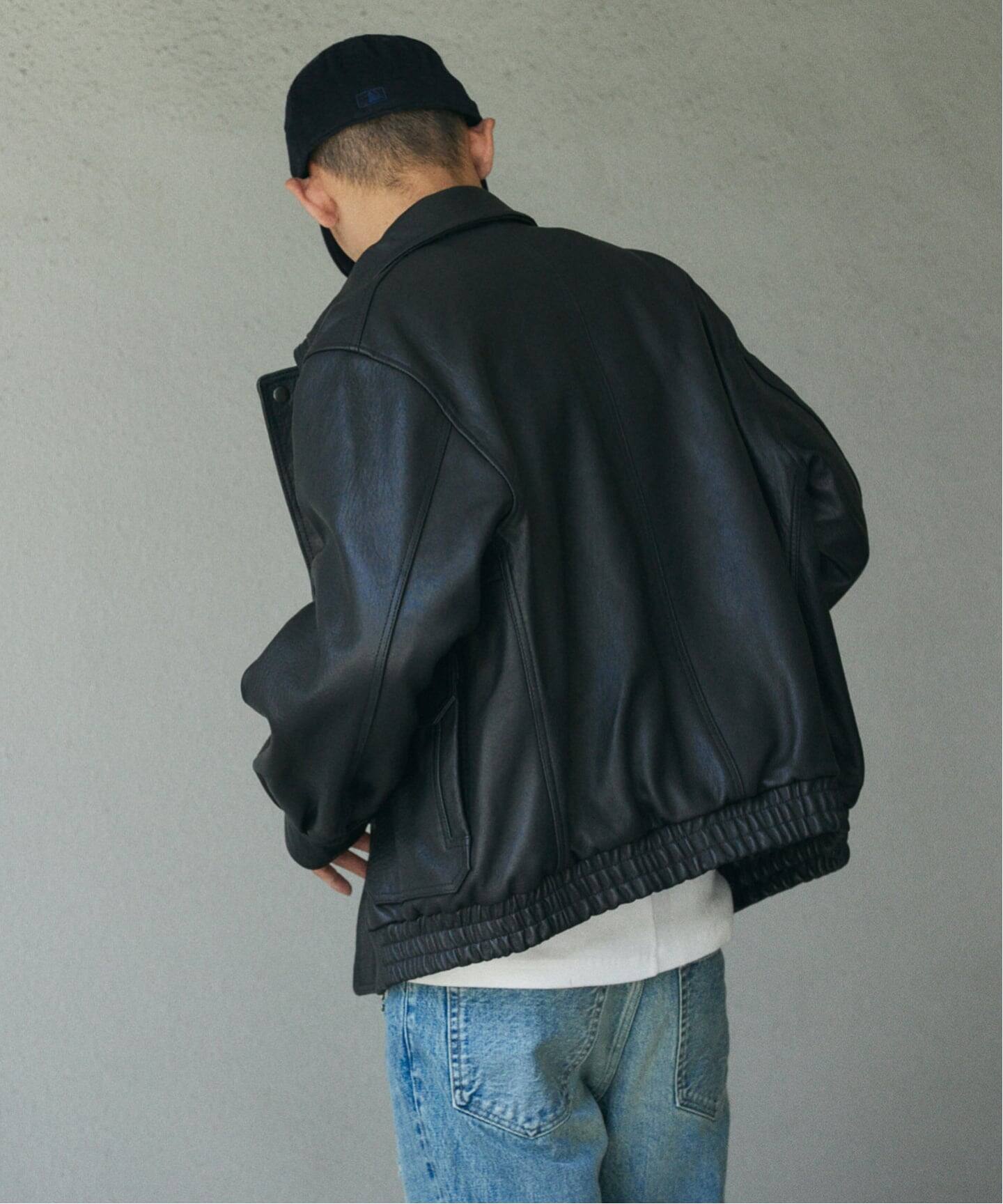 JOURNAL STANDARD ラムダッドレザージャケット ブラック JOURNAL STANDARD ブルゾン アウター 「追加」ラムダッドレザー