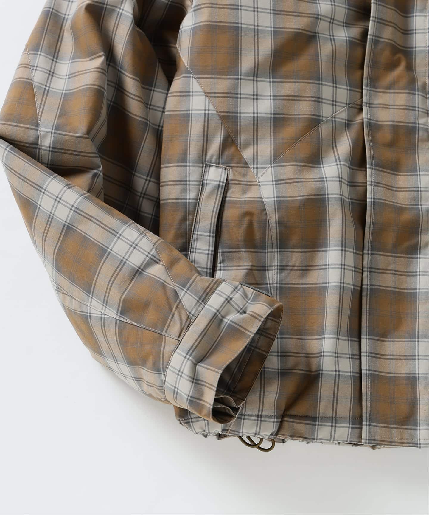 チェック パネル パデッド ジャケット（その他ブルゾン／アウター