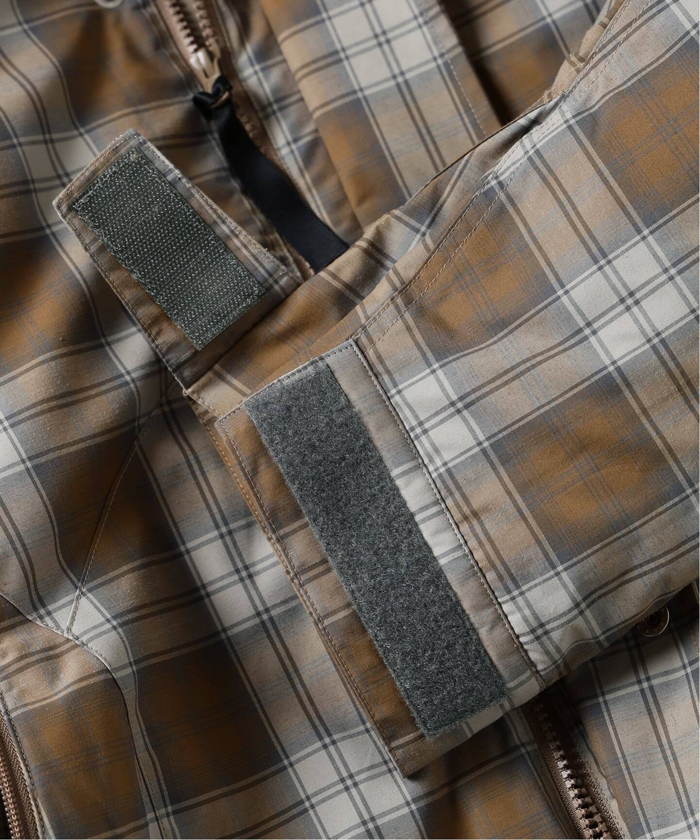 チェック パネル パデッド ジャケット（その他ブルゾン／アウター