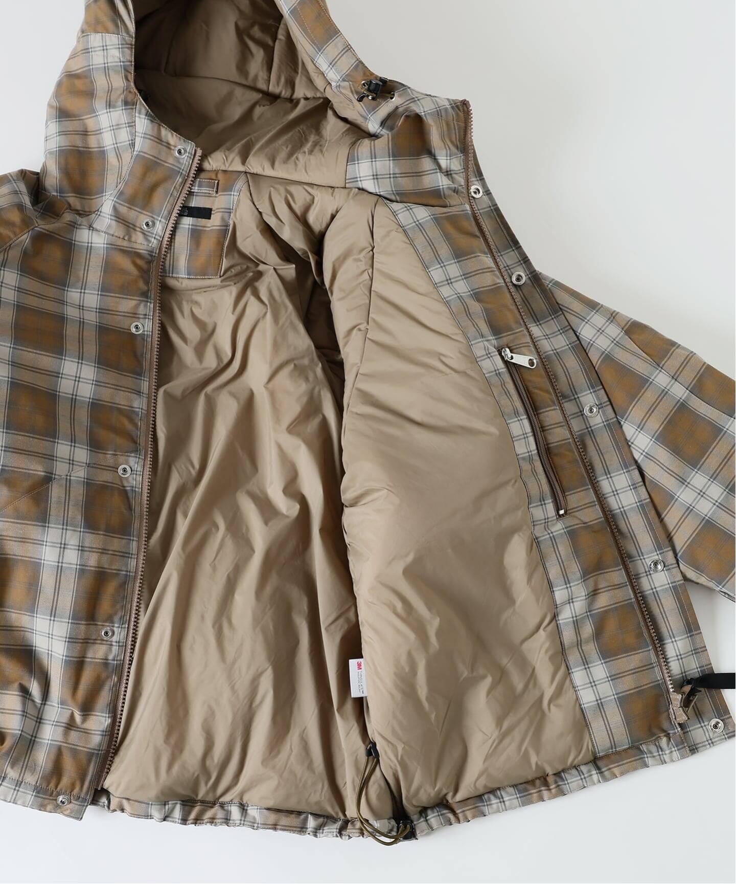 チェック パネル パデッド ジャケット（その他ブルゾン／アウター