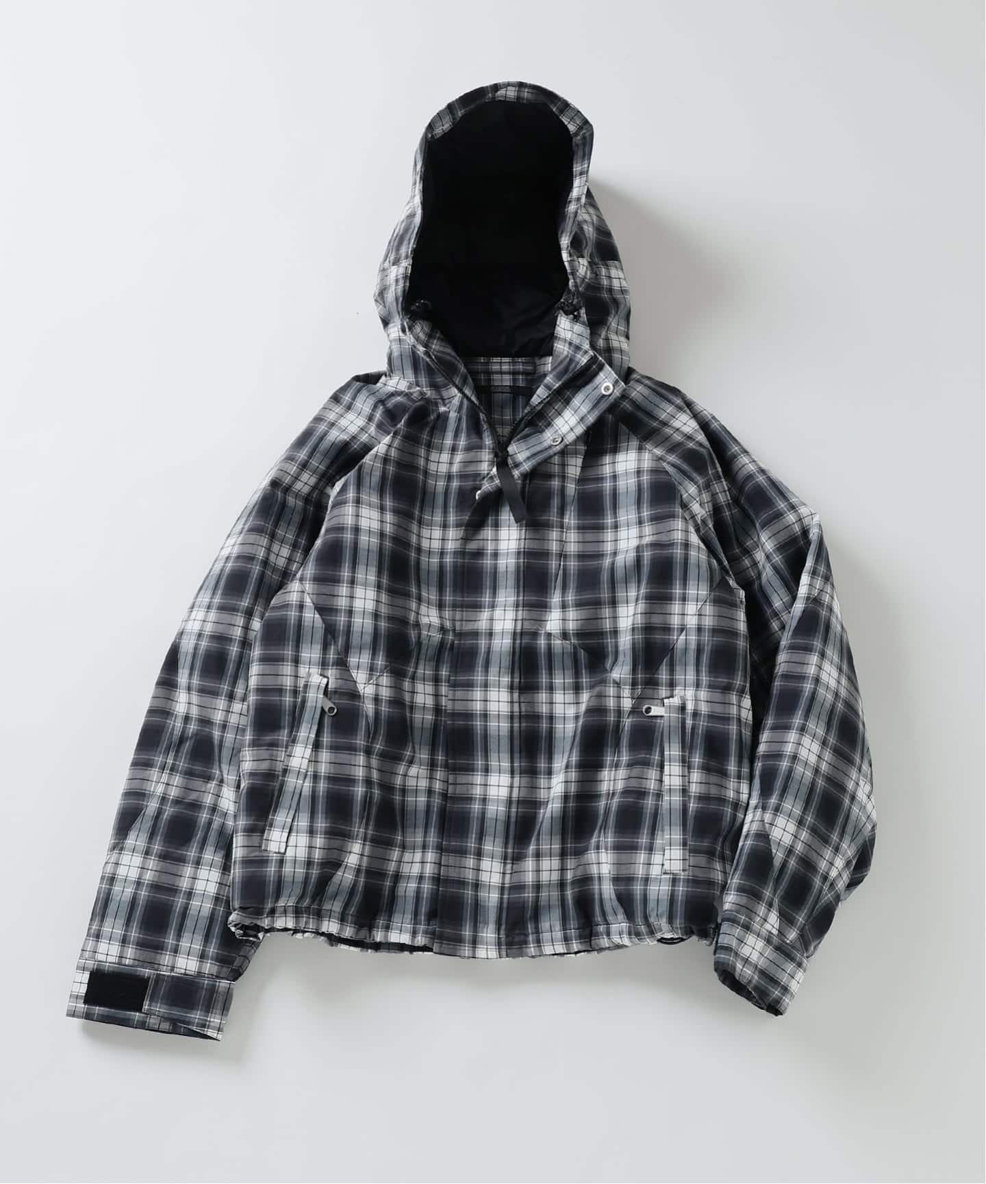 チェック パネル パデッド ジャケット（その他ブルゾン／アウター