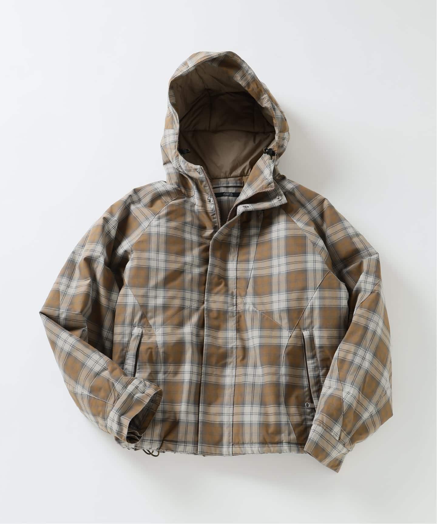チェック パネル パデッド ジャケット（その他ブルゾン／アウター