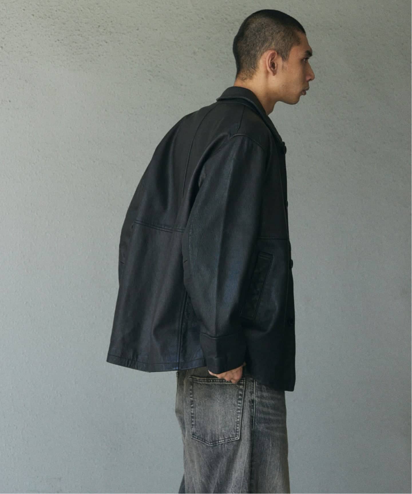 ゴートレザー ウォッシュド カーコート（レザージャケット）｜JOURNAL