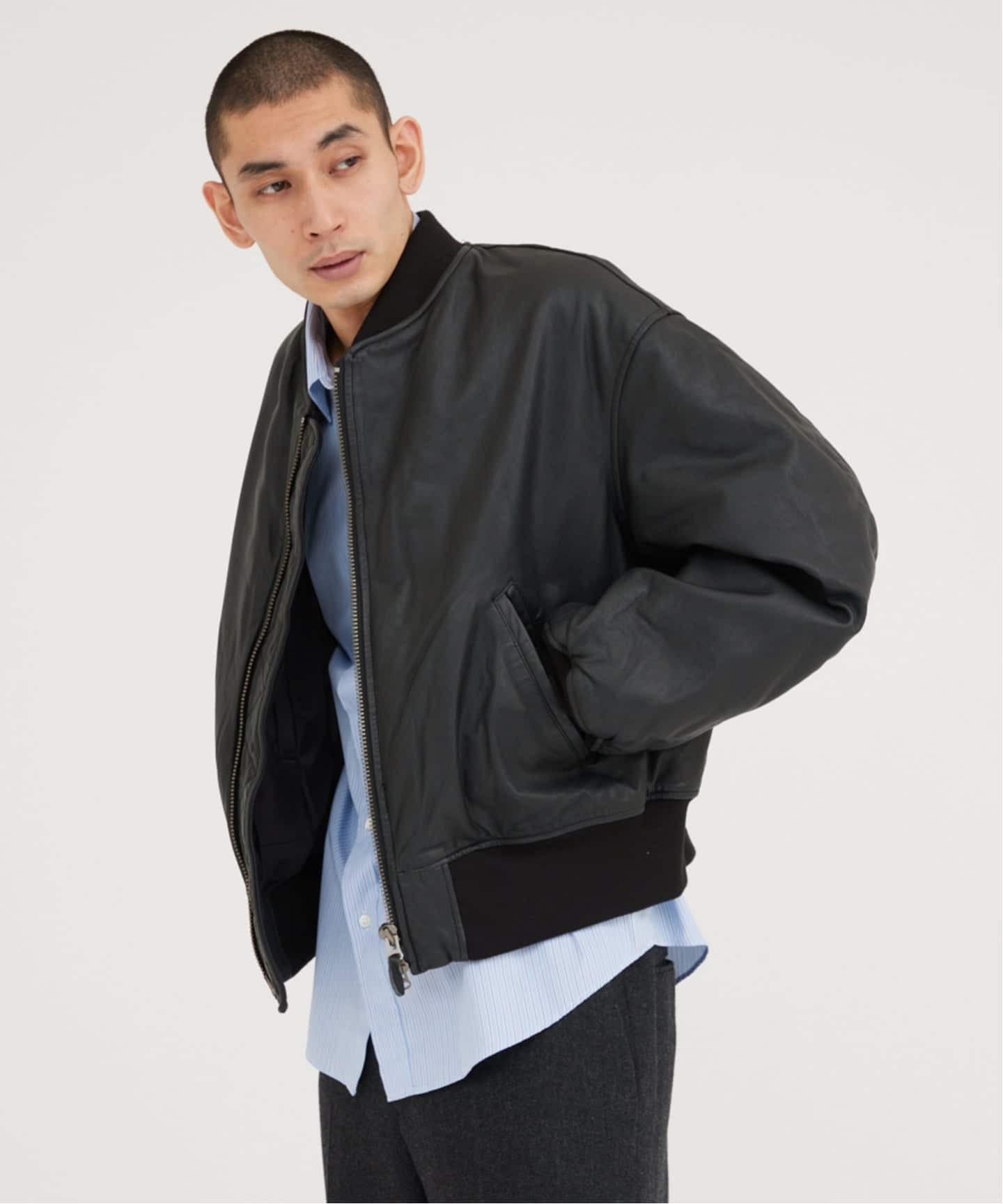 ゴートレザー ボンバーブルゾン（レザージャケット）｜JOURNAL