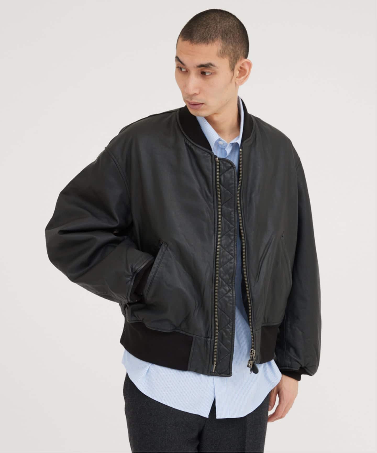 ゴートレザー ボンバーブルゾン（レザージャケット）｜JOURNAL