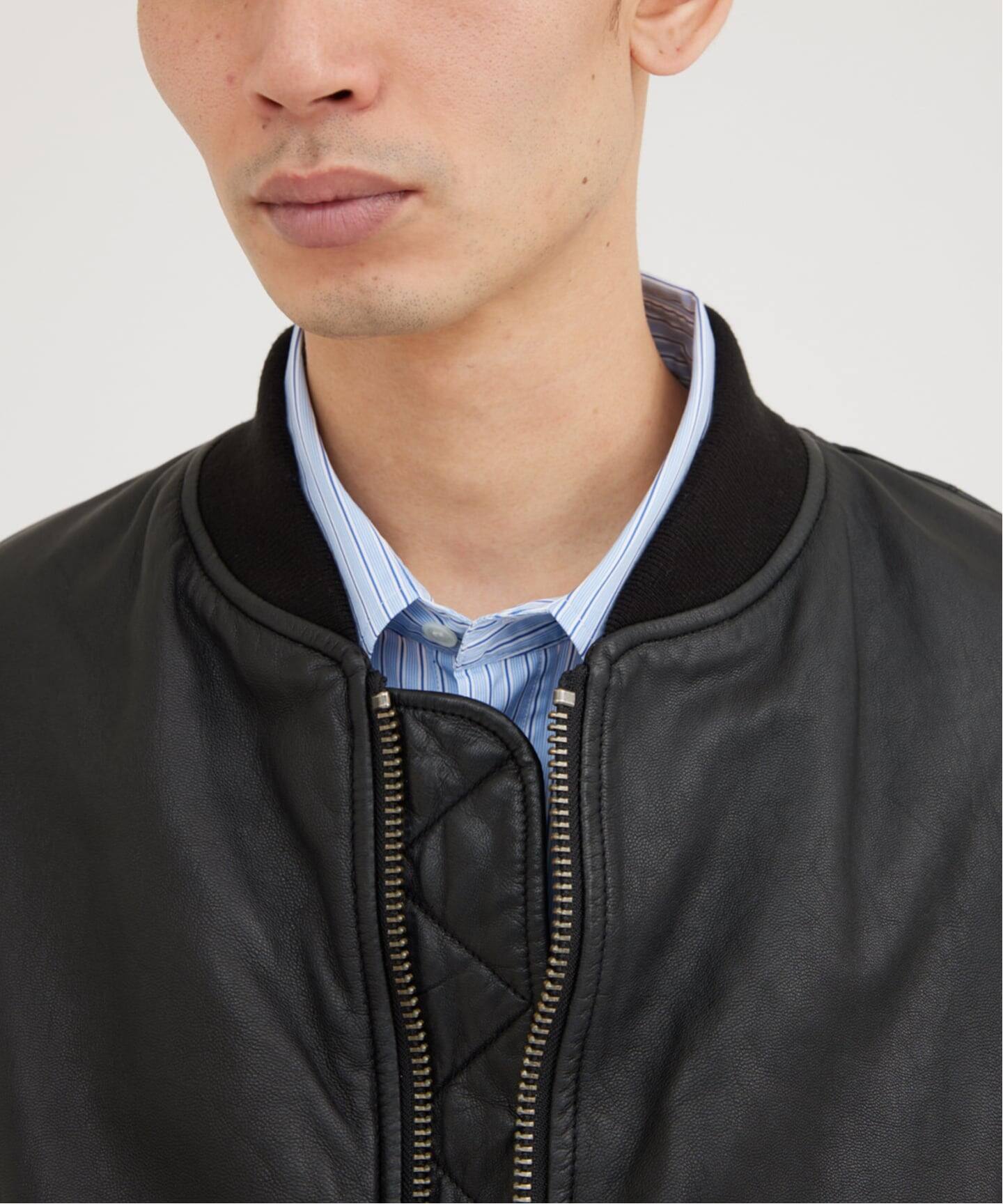 ゴートレザー ボンバーブルゾン（レザージャケット）｜JOURNAL