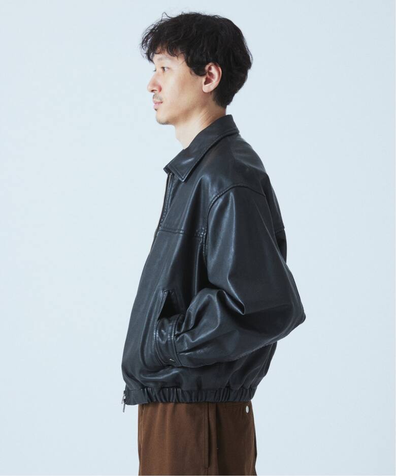 シープ レザー ウォッシュド ジップ ブルゾン（レザージャケット