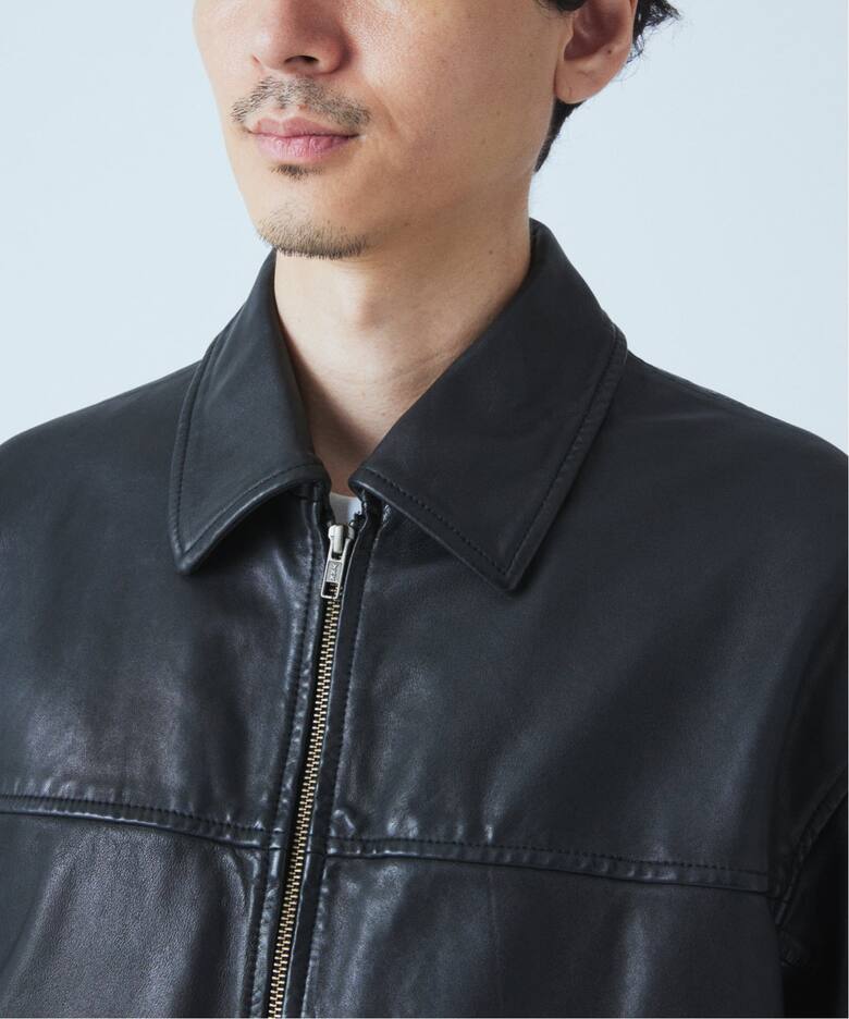 シープ レザー ウォッシュド ジップ ブルゾン（レザージャケット 