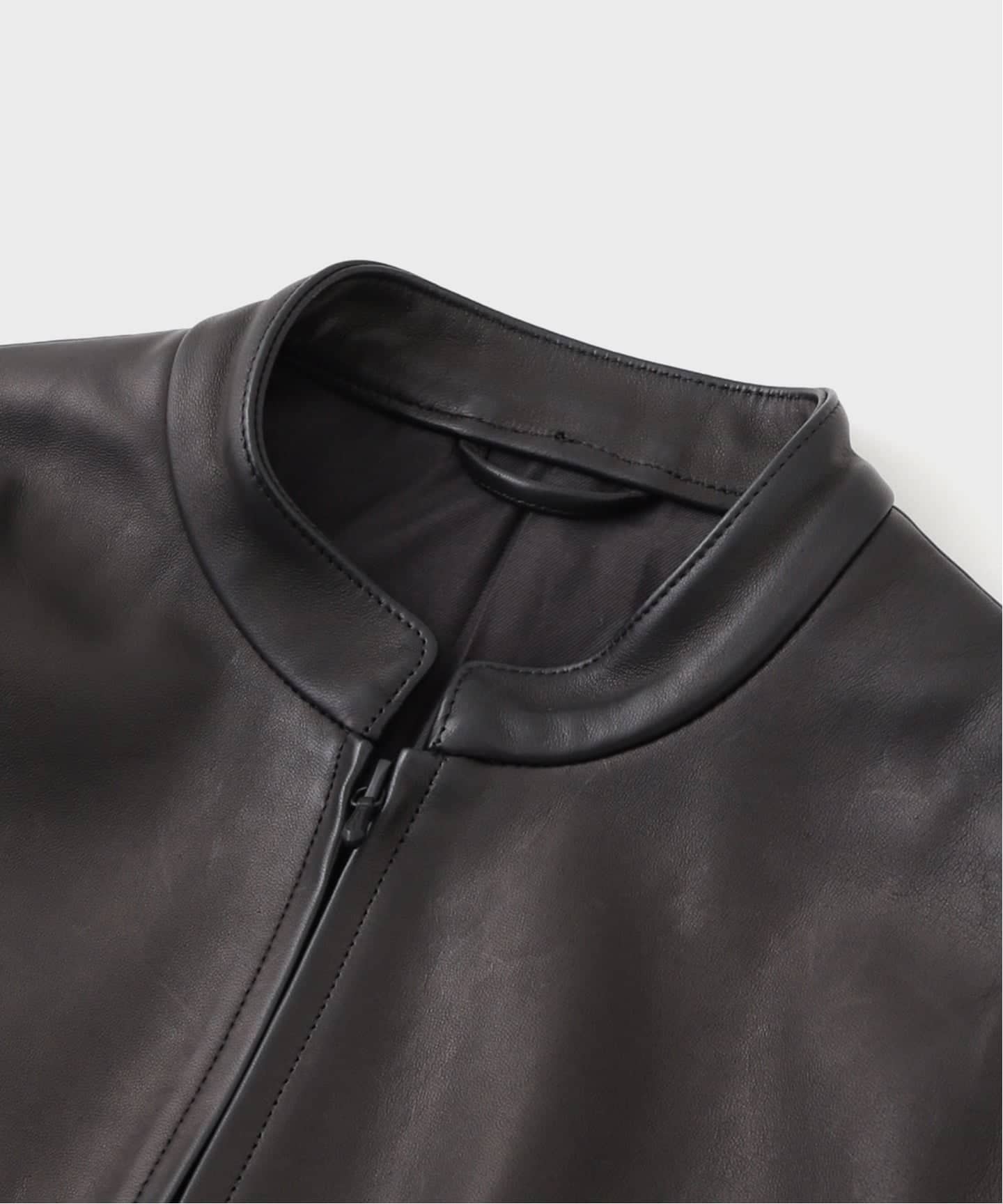 blurhms / ブラームス Breadcrumb Lamb Leather Zip Short