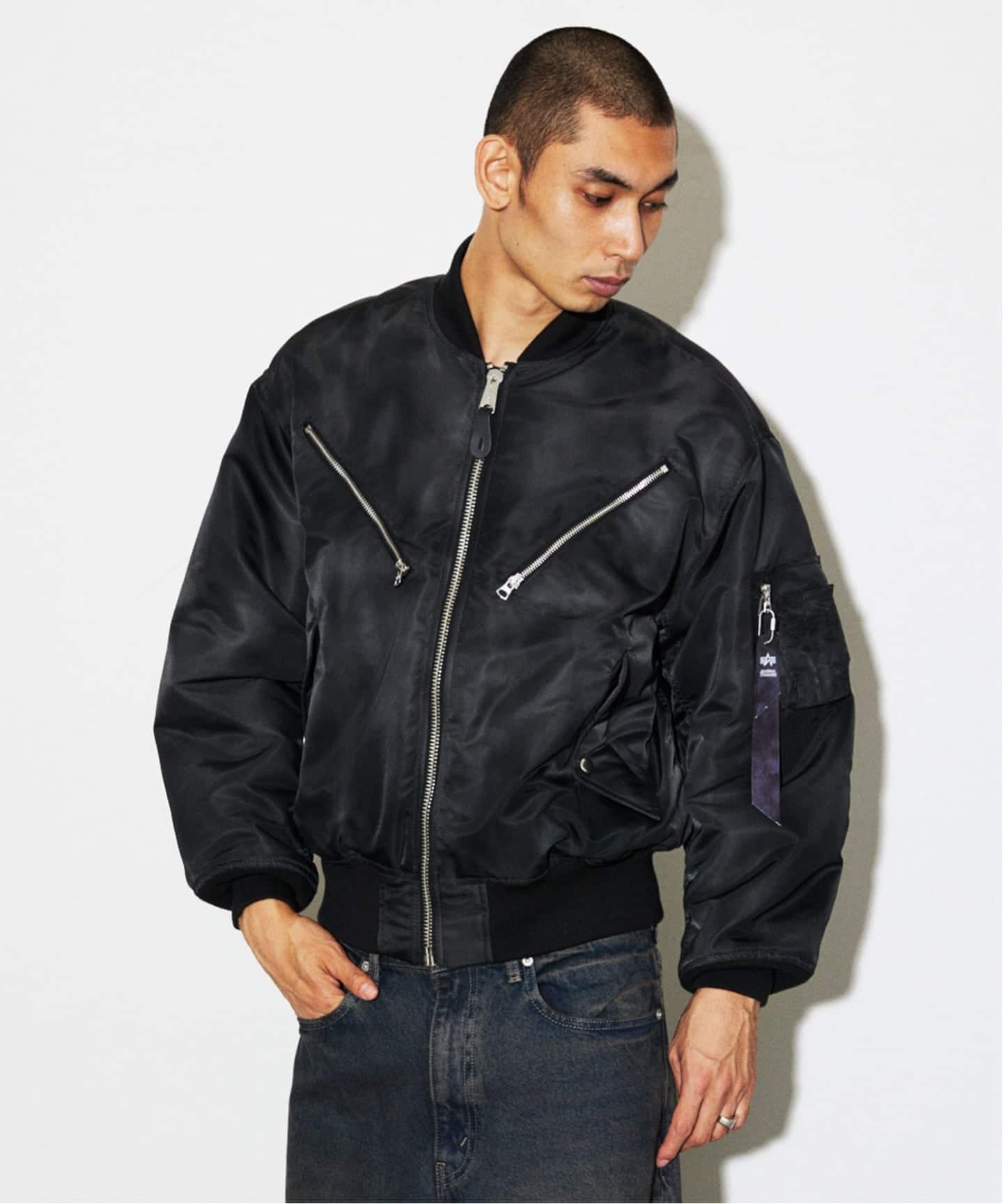 STANDARD JOURNAL ブラック MA-1ジャケット 予約》ALPHA / アルファ 別注 BLACK FADE MA-1（MA-1）｜JOURNAL