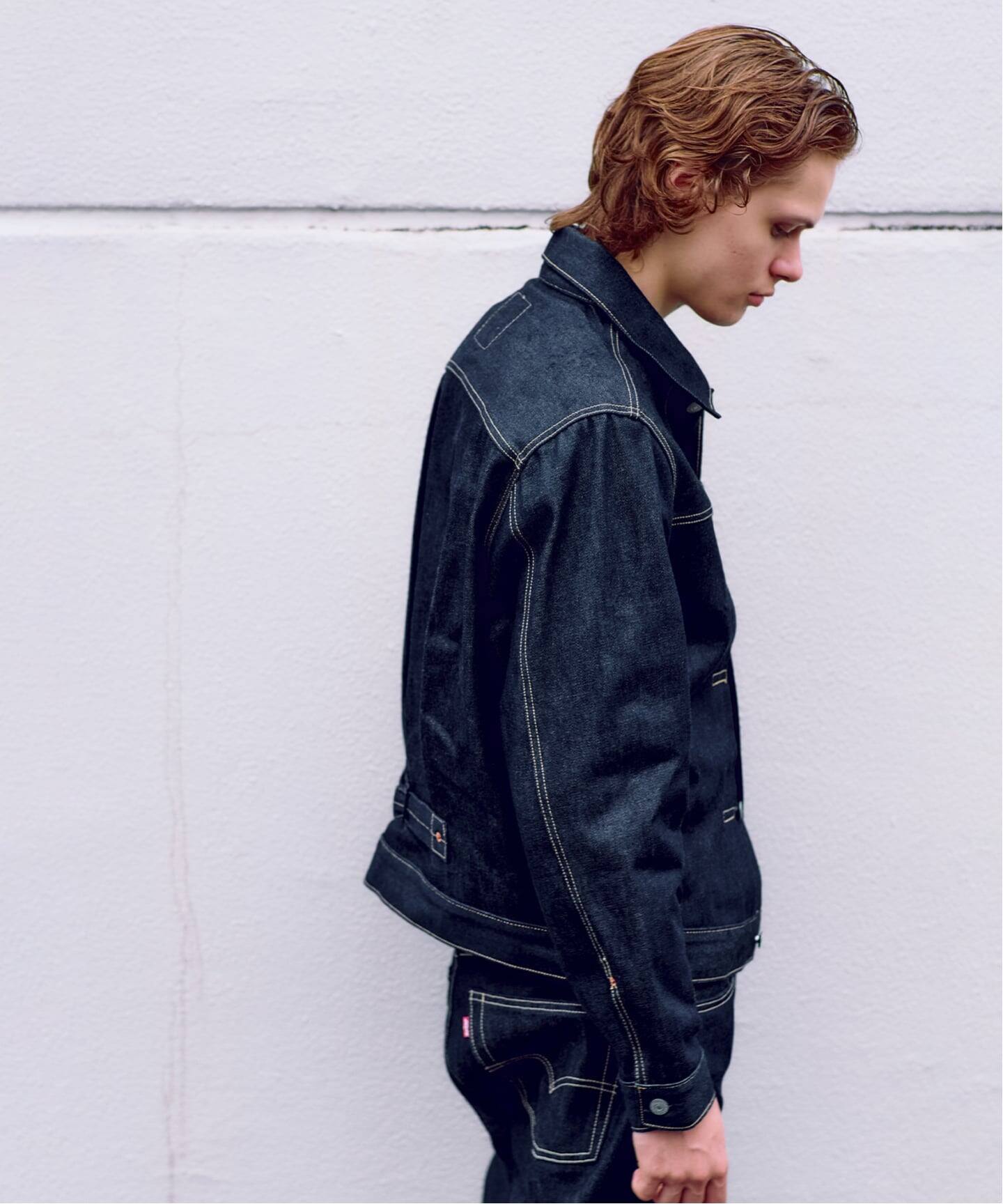 リーバイス　デニムジャケット LEVI'S RED(リーバイスレッド) 02AW 袖レザーデニムジャケット