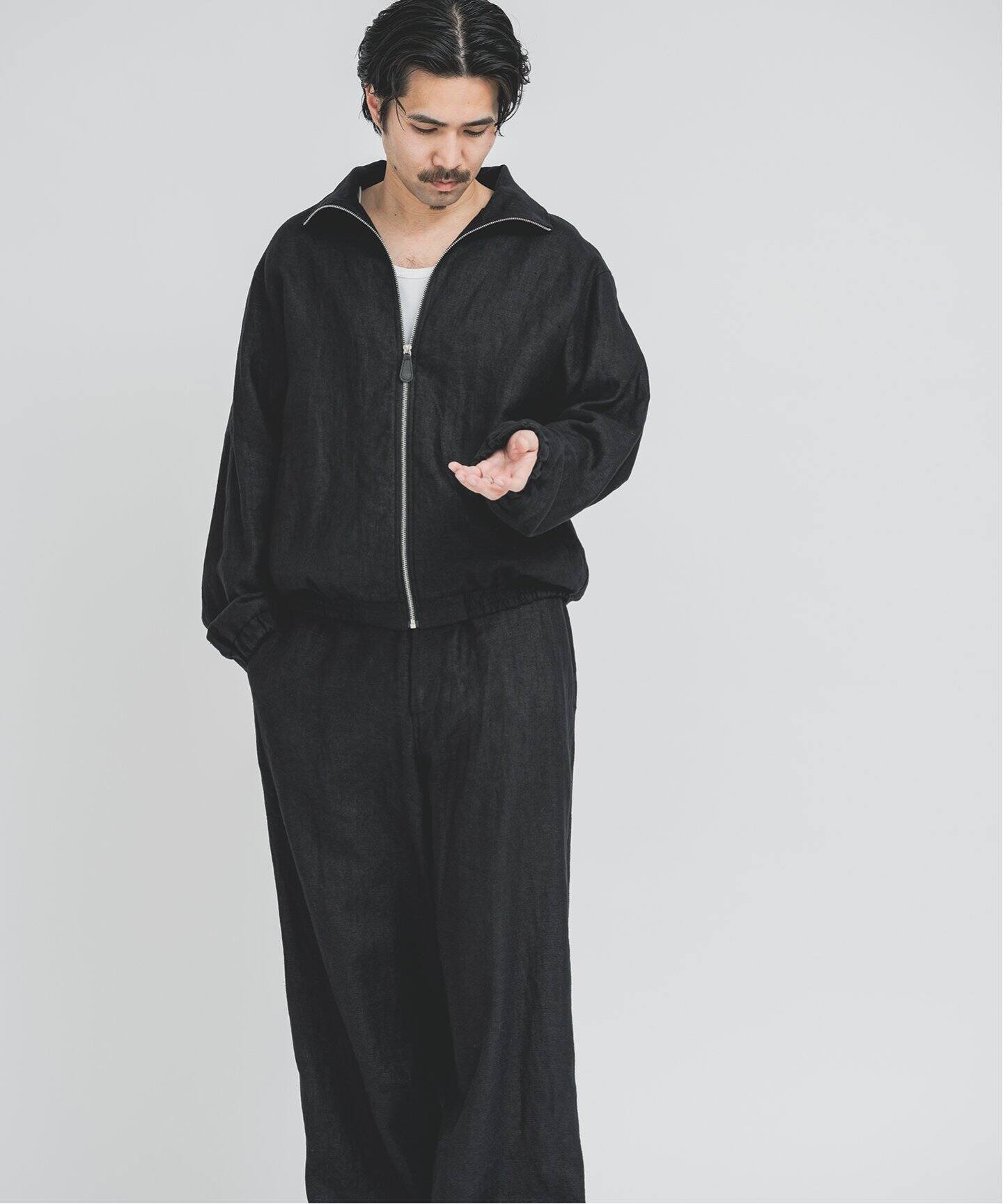 FOLL / フォル】wet linen track jacket（その他ブルゾン