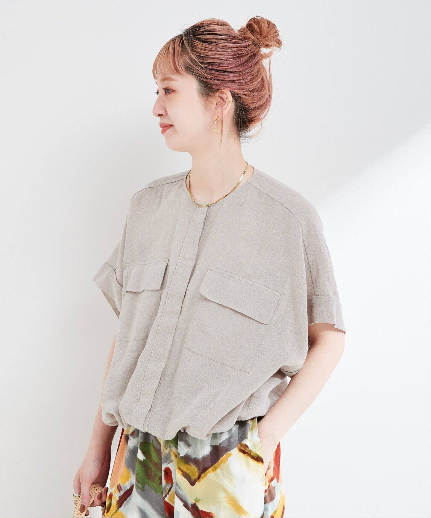 追加》【WEB限定】手洗い可 / リネンブレンドメッシュSSドルマン 追加》【WEB限定】手洗い可 / リネンブレンドメッシュSSドルマン