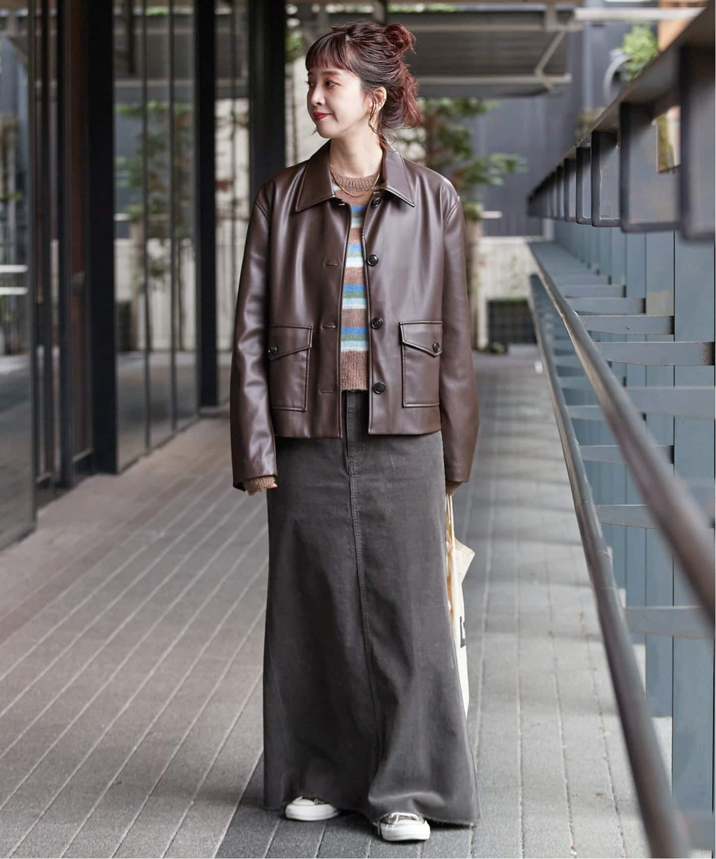 フェイクレザーボクシーカバーオール（カバーオール）｜B.C STOCK