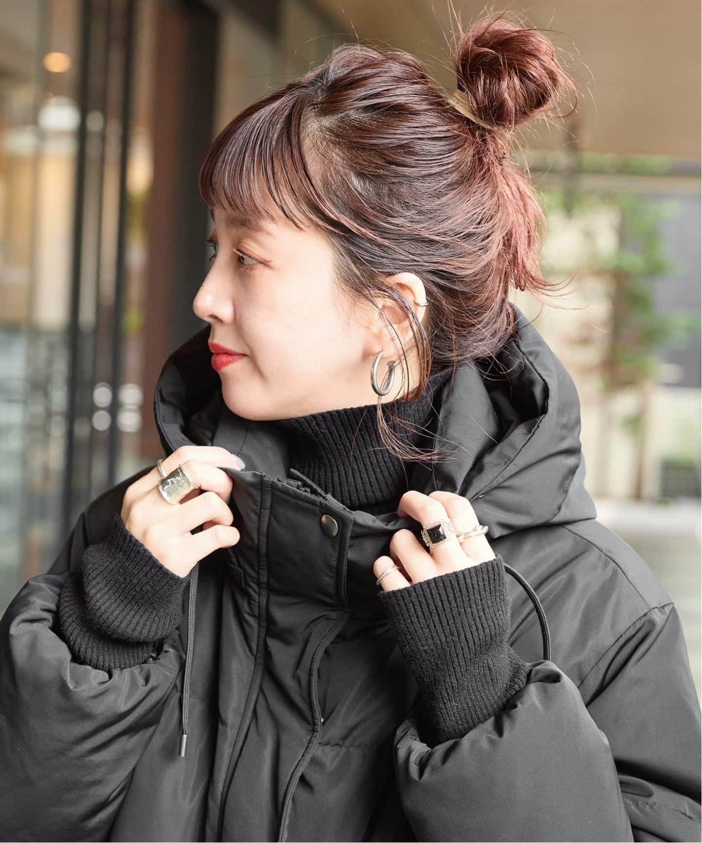 先行WEB＋一部店舗限定】撥水 / 撥油 / フラッフィーフーディミトン