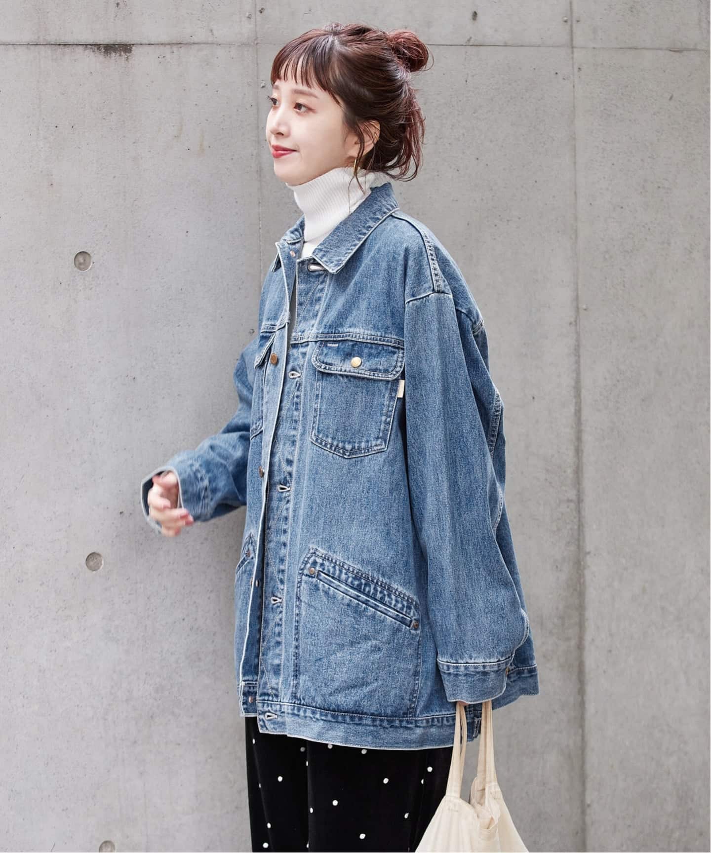 追加》ウォッシャブル / DU JOUR/デュ ジュール RIDING JEAN JACKET