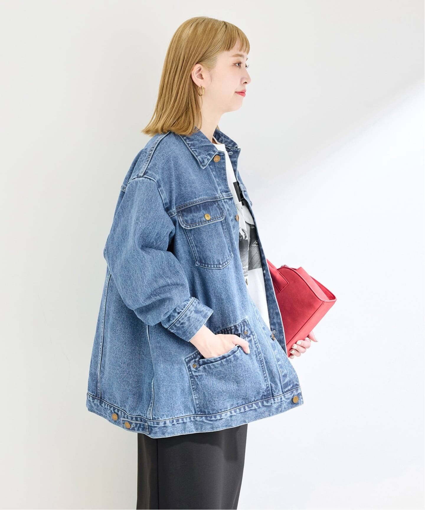 追加》ウォッシャブル / DU JOUR/デュ ジュール RIDING JEAN JACKET 
