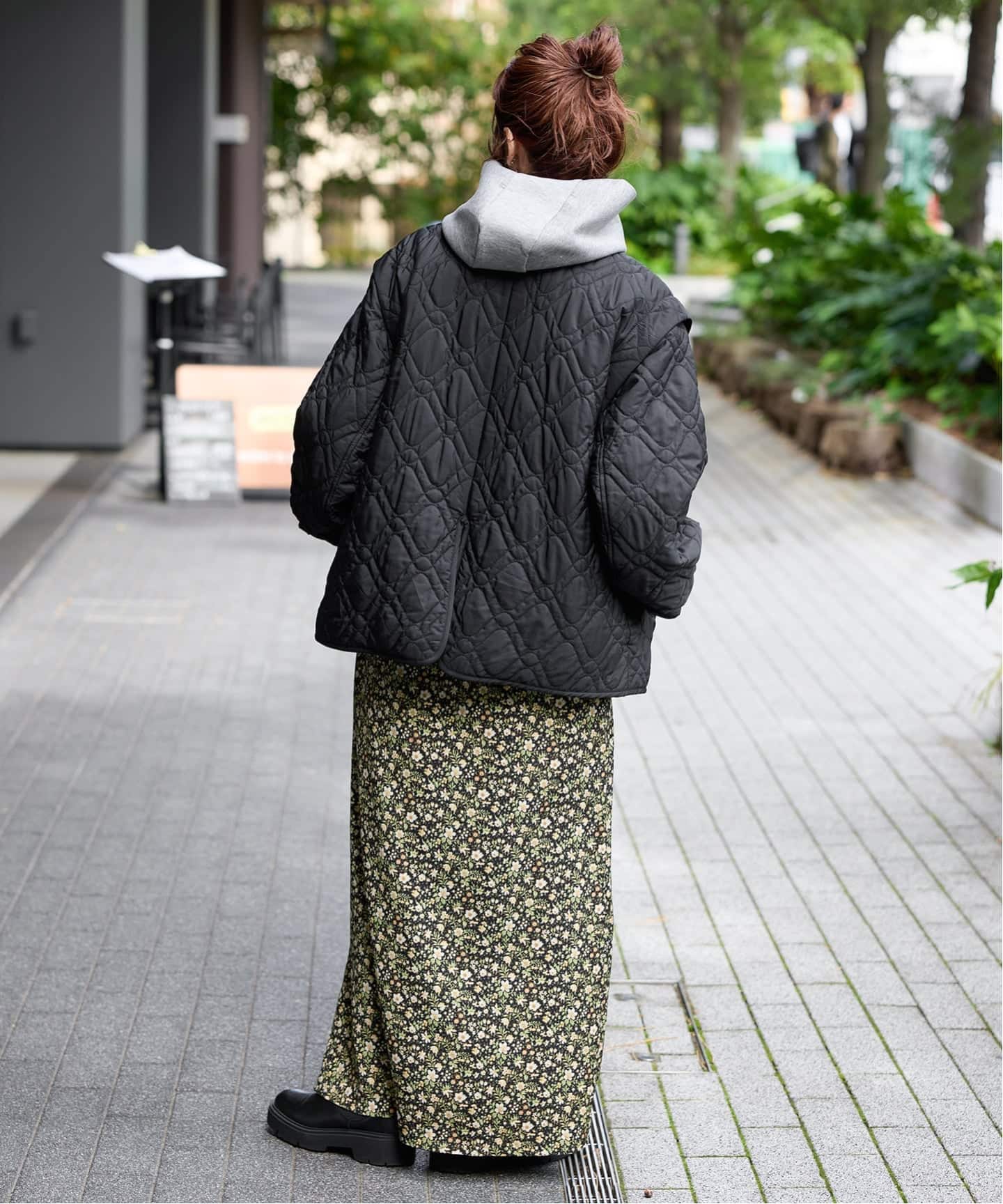 ウォッシャブル / レイヤードキルティングブルゾン（中綿