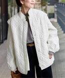 ウォッシャブル / レイヤードキルティングブルゾン