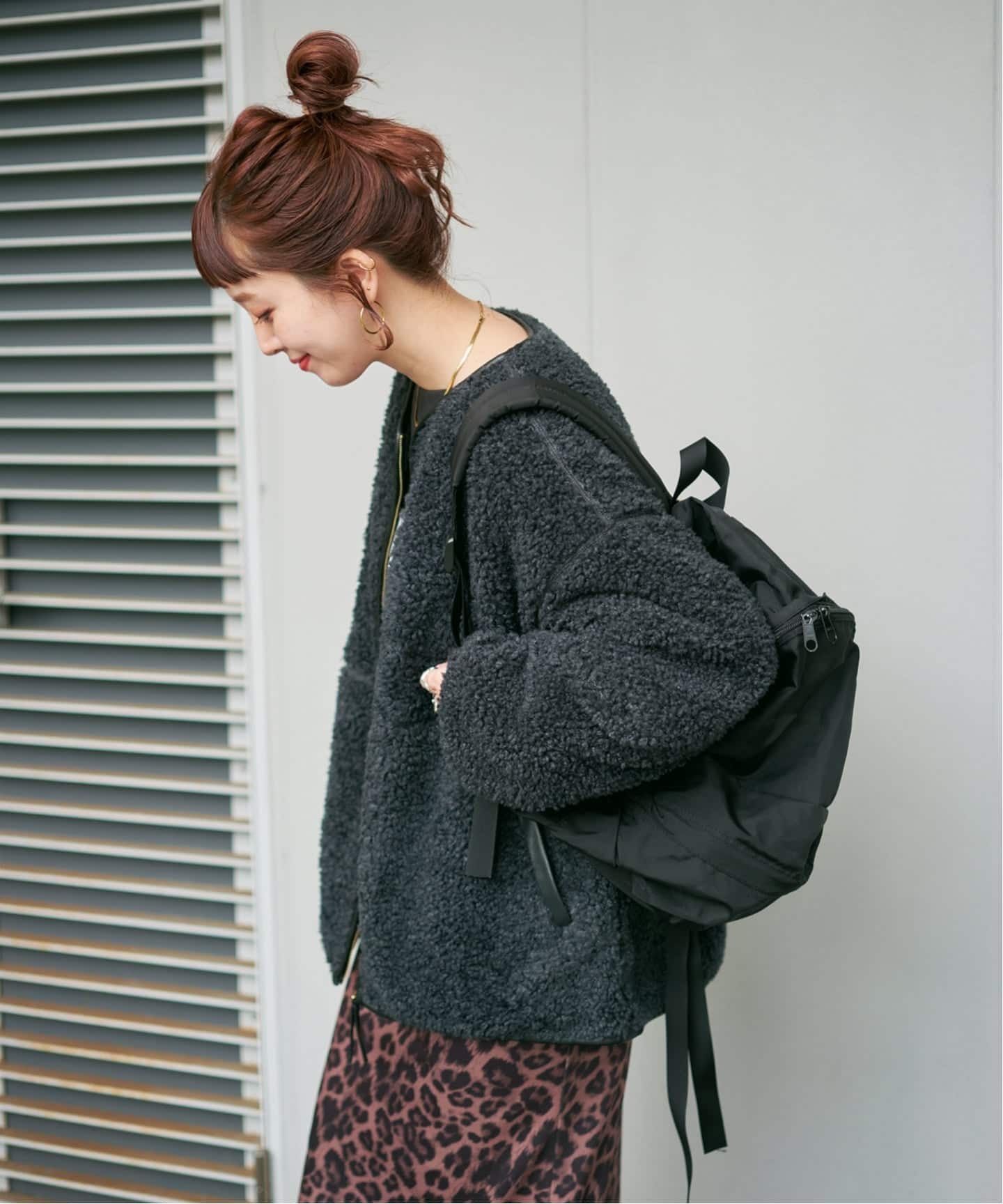 S/Mサイズ展開》ボアパイピングブルゾン2（ボア・フリース）｜B.C