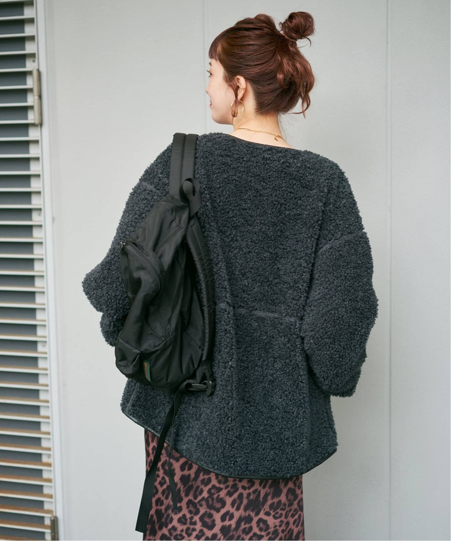 S/Mサイズ展開》ボアパイピングブルゾン2（ボア・フリース）｜B.C