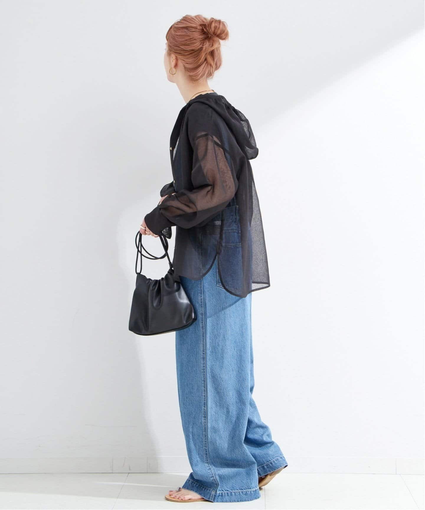 FENNEL シアーブルゾン♡新品未使用 新品未使用】GUシアーブルゾン Sサイズ(ブラック)【即日発送可能