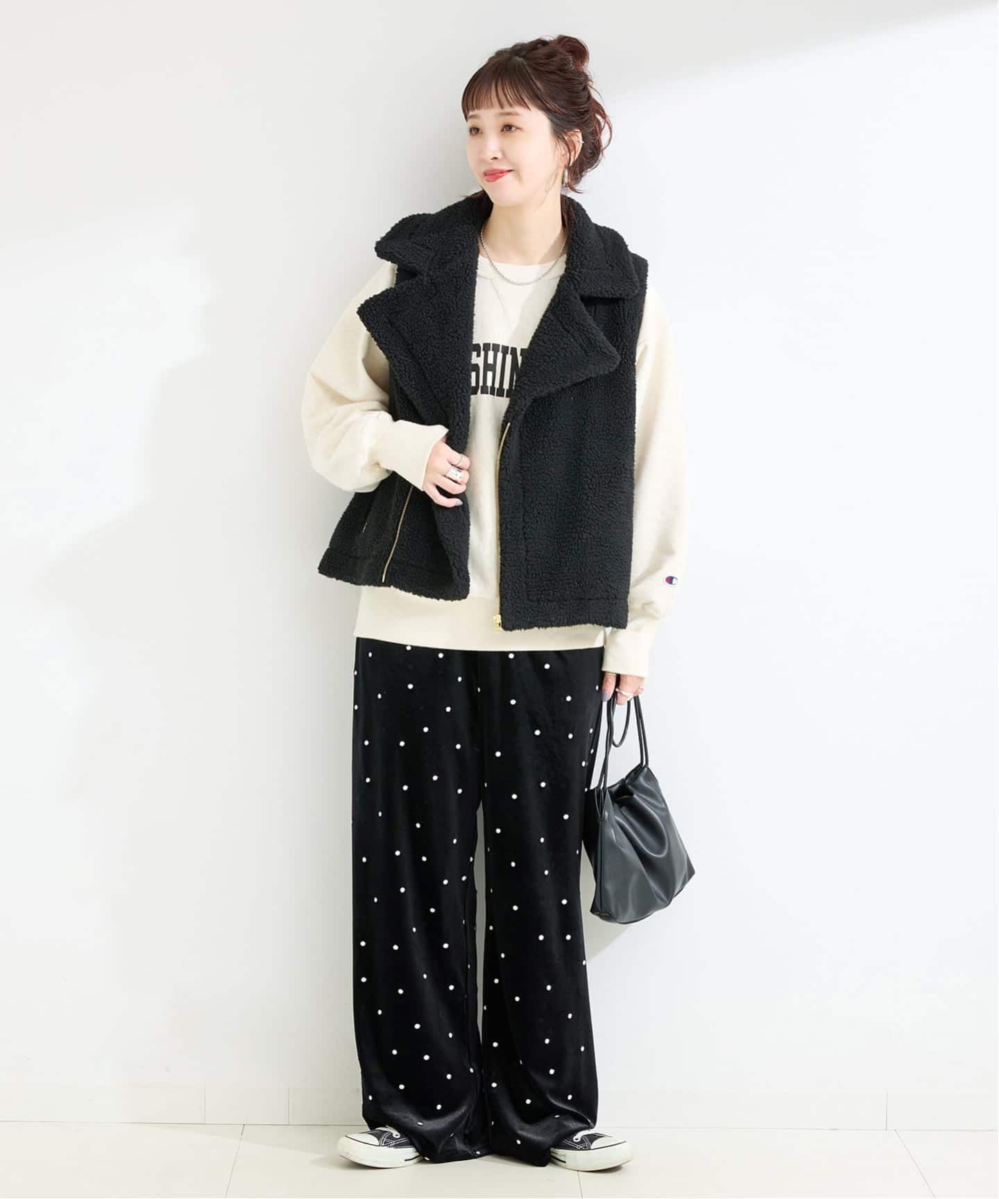 WEB＋一部店舗限定】手洗い可 / ボアライダースベスト（ベスト）｜B.C