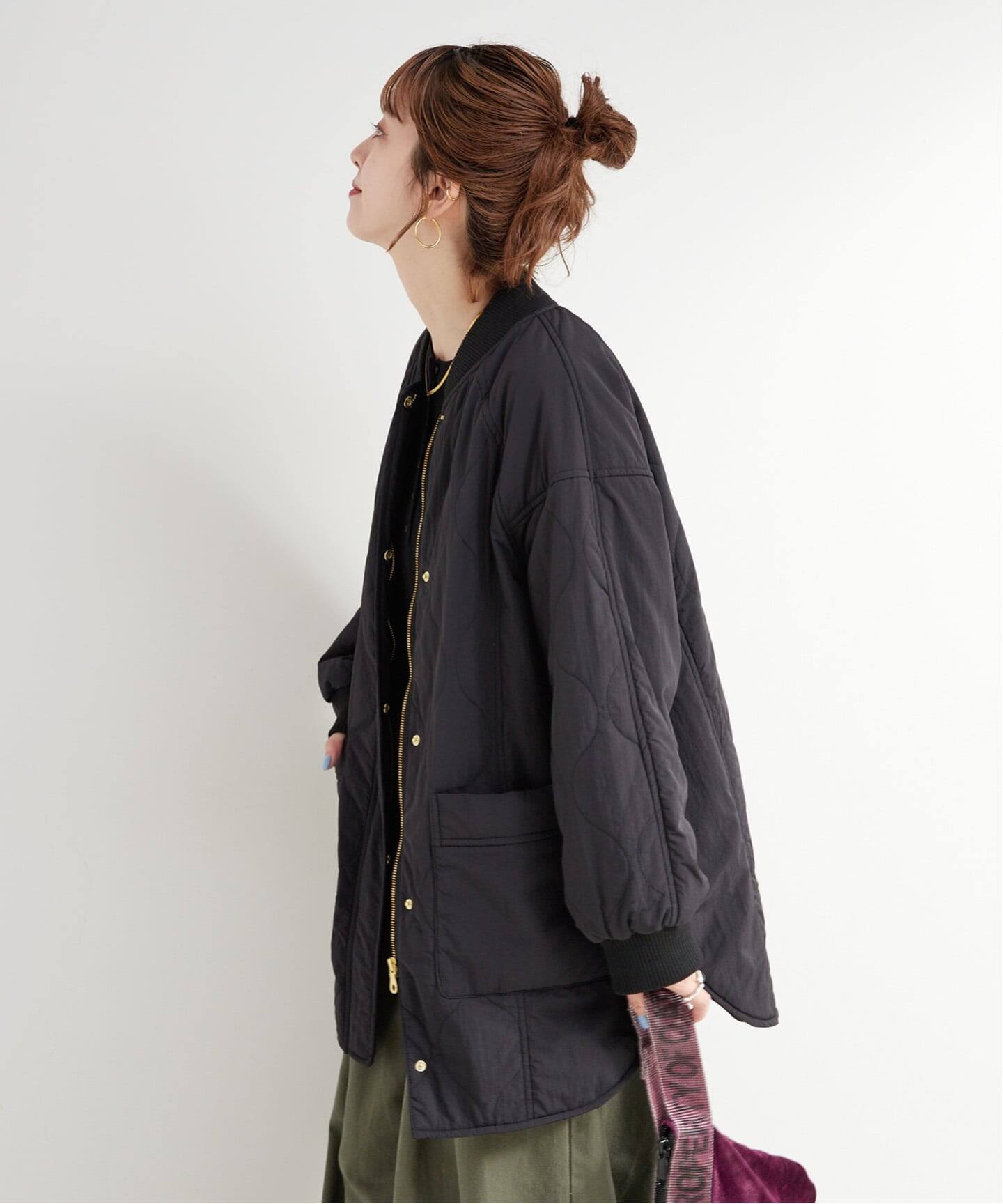 追加5》保温 / リブ付き中綿ブルゾン（中綿・キルティング）｜B.C