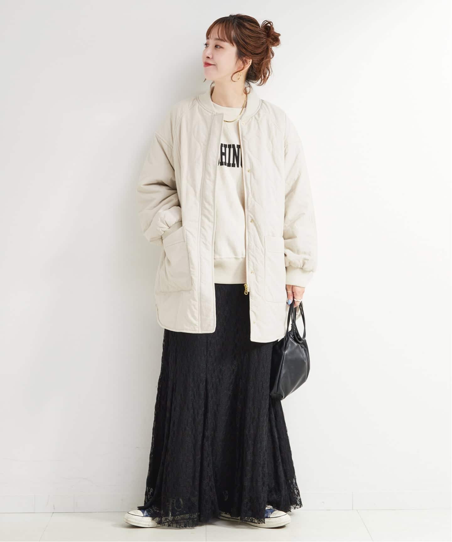 B.C STOCK 保温 リブ付き中綿ブルゾン 追加5》保温 / リブ付き中綿ブルゾン（中綿・キルティング）｜B.C