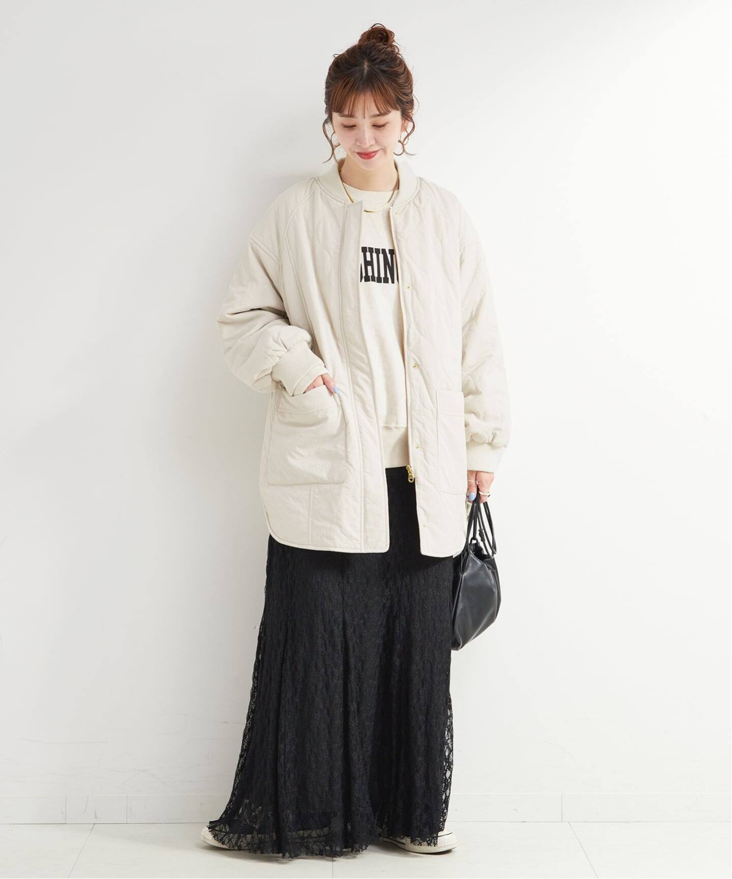 追加5》保温 / リブ付き中綿ブルゾン（中綿・キルティング）｜B.C