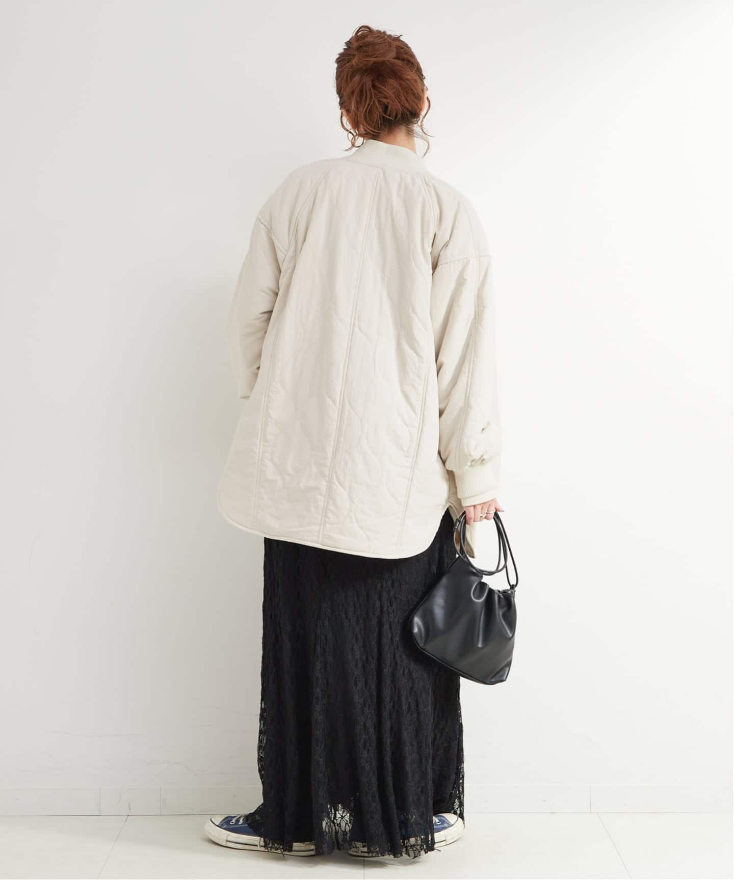 追加5》保温 / リブ付き中綿ブルゾン（中綿・キルティング）｜B.C