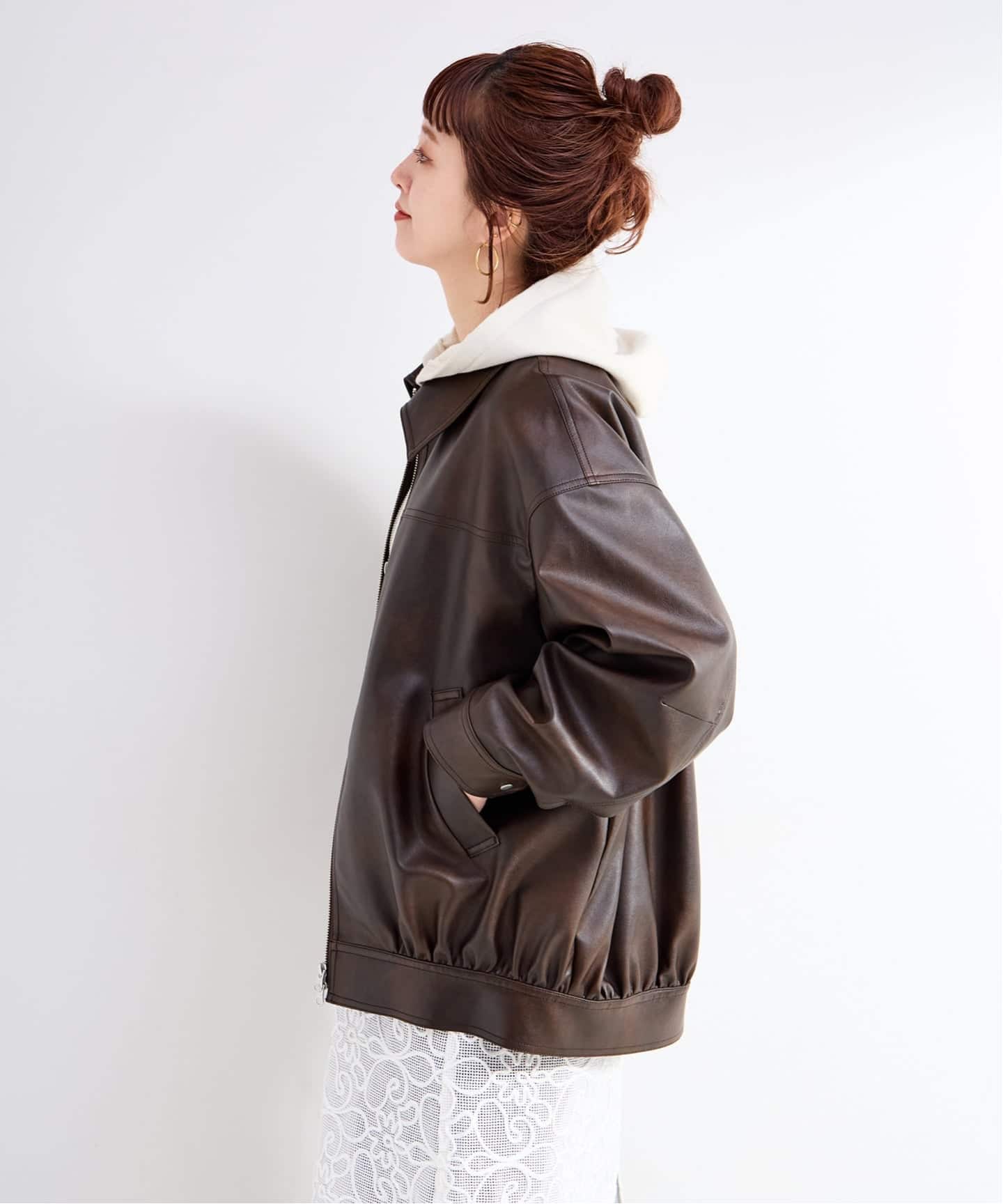 新品未使用 BC.STOCK Gleamy / フェイクレザーブルゾン B.C STOCK（ベーセーストック）の「Gleamy/グリーミー フェイクレザー