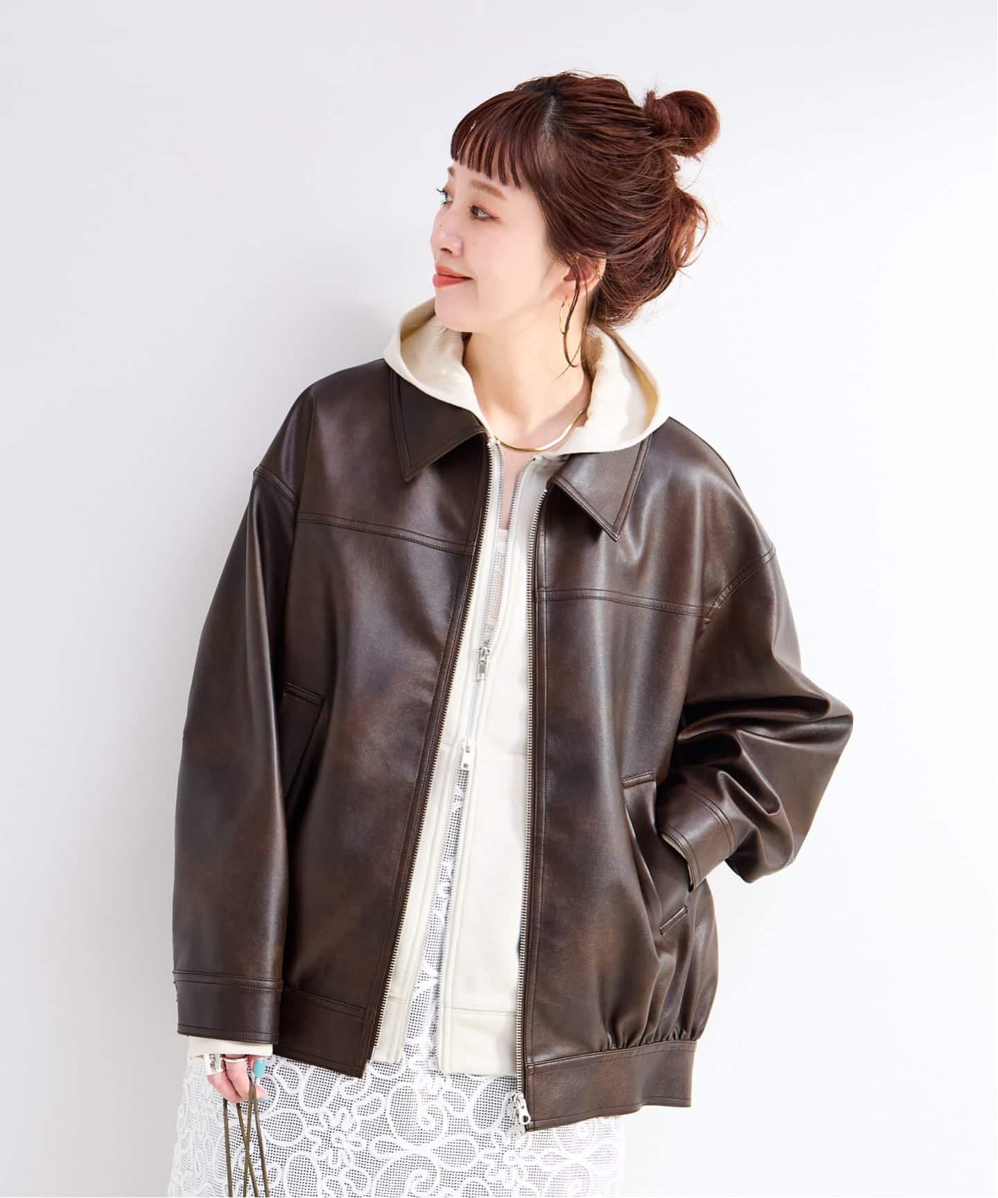 フェイクレザーブルゾン（その他ブルゾン／アウター）｜B.C STOCK