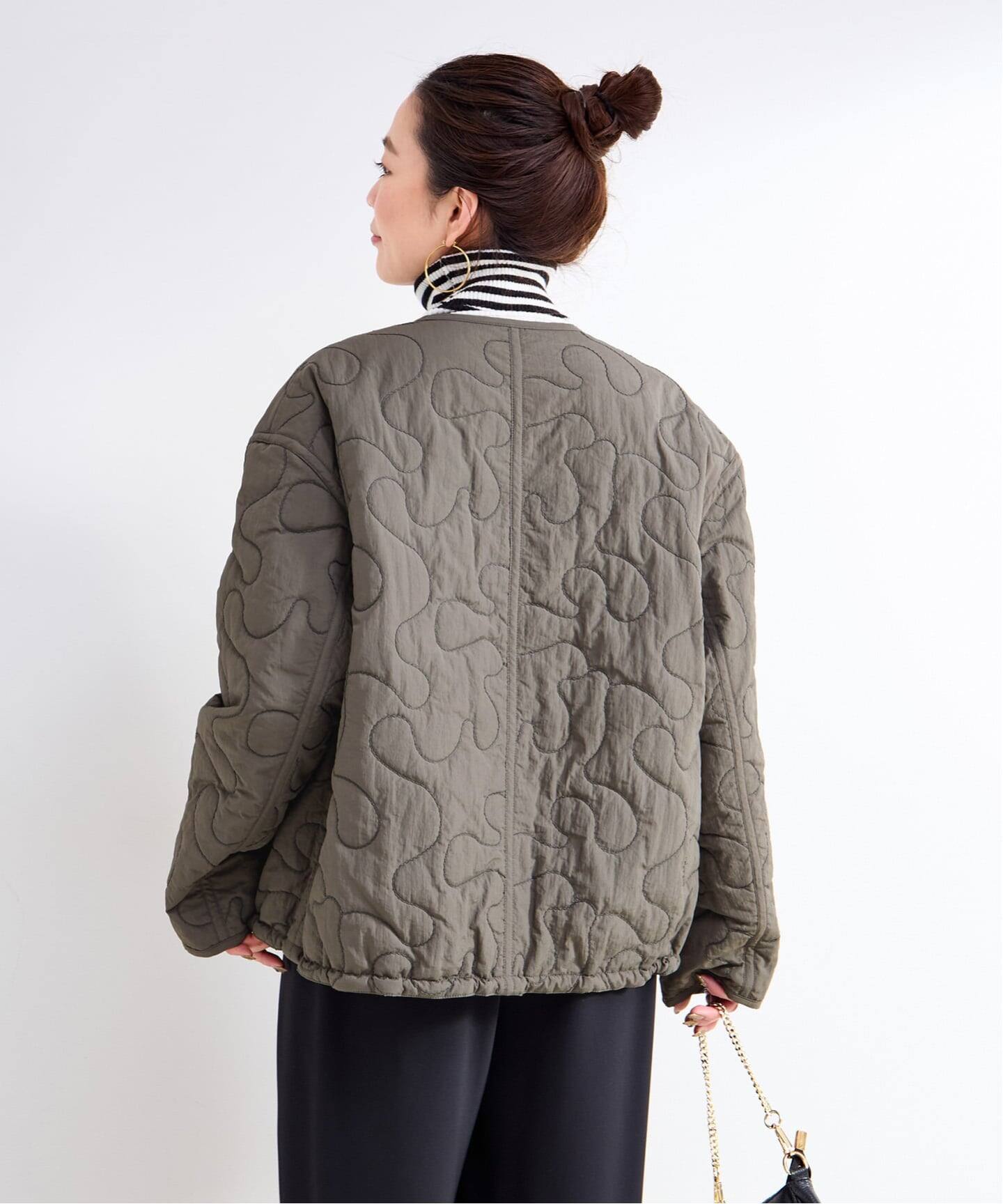 保温性 / ナイロンタフタ / 刺繍キルトリバーシブルブルゾン（その他