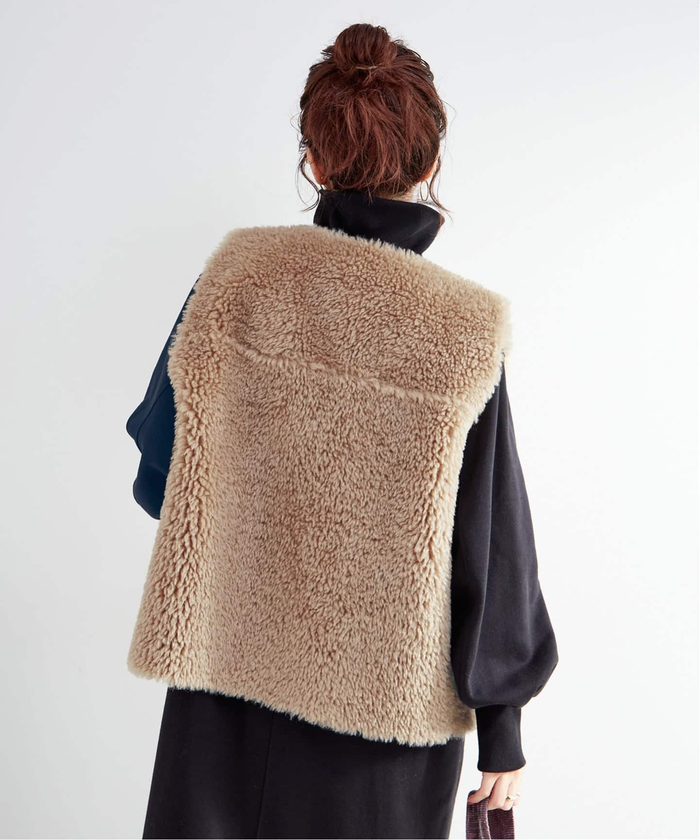 ムートンライクリバーシブルベスト（ベスト）｜B.C STOCK（ベーセー