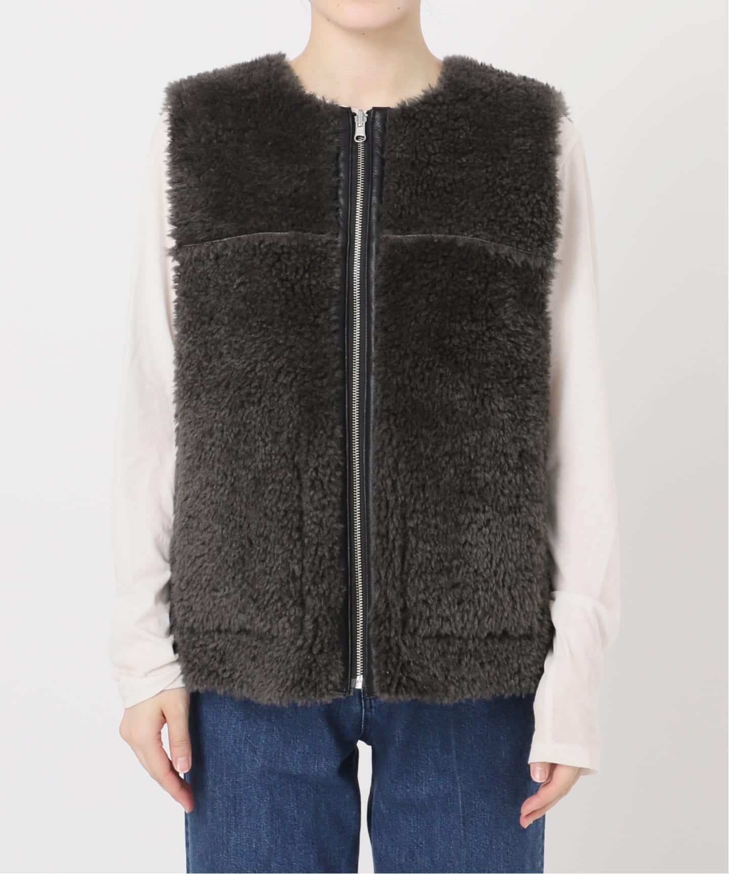 ムートンライクリバーシブルベスト（ベスト）｜B.C STOCK（ベーセー