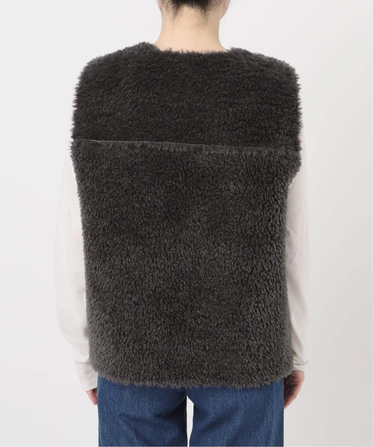 ムートンライクリバーシブルベスト（ベスト）｜B.C STOCK（ベーセー