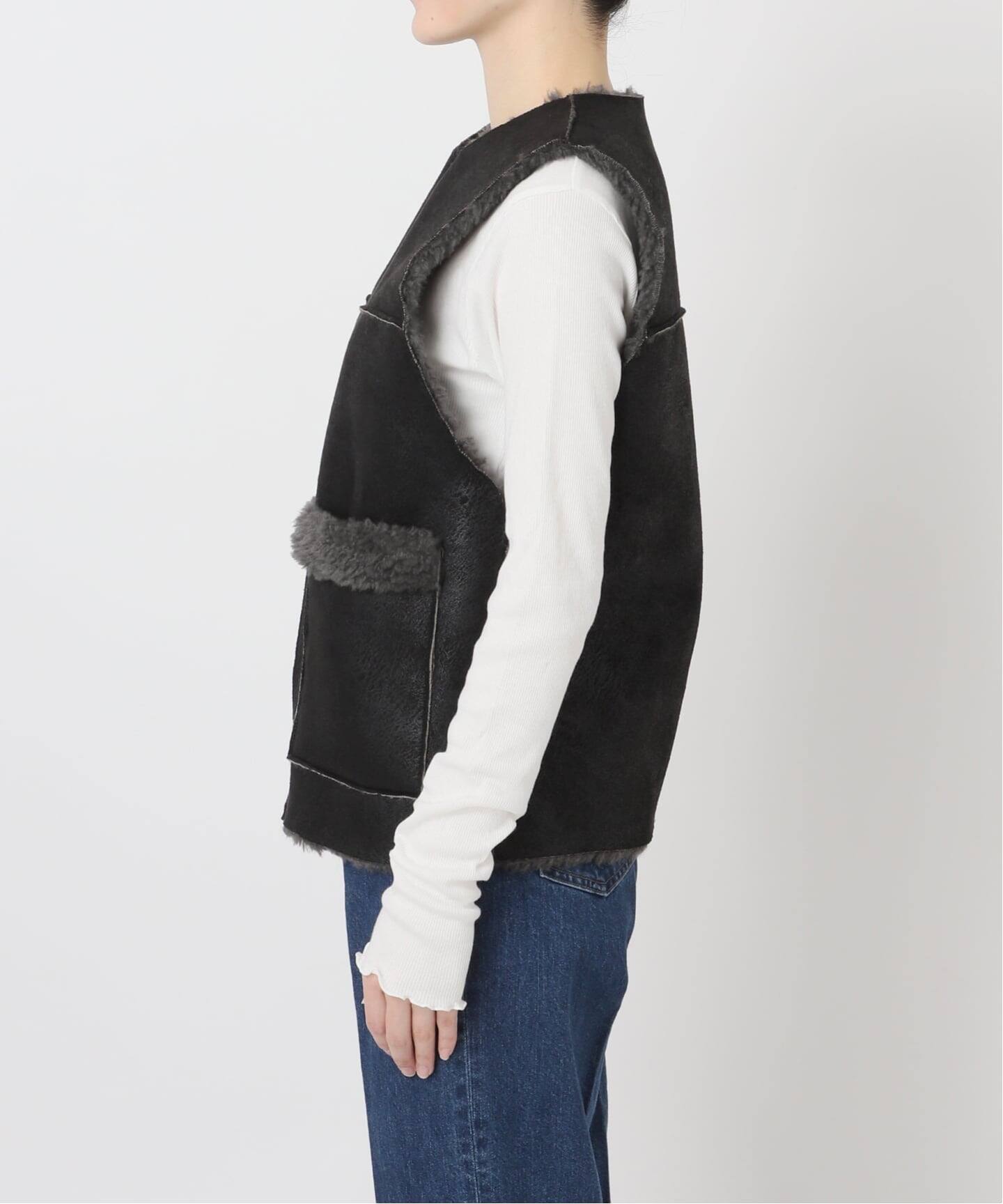 ムートンライクリバーシブルベスト2（ベスト）｜B.C STOCK（ベーセー