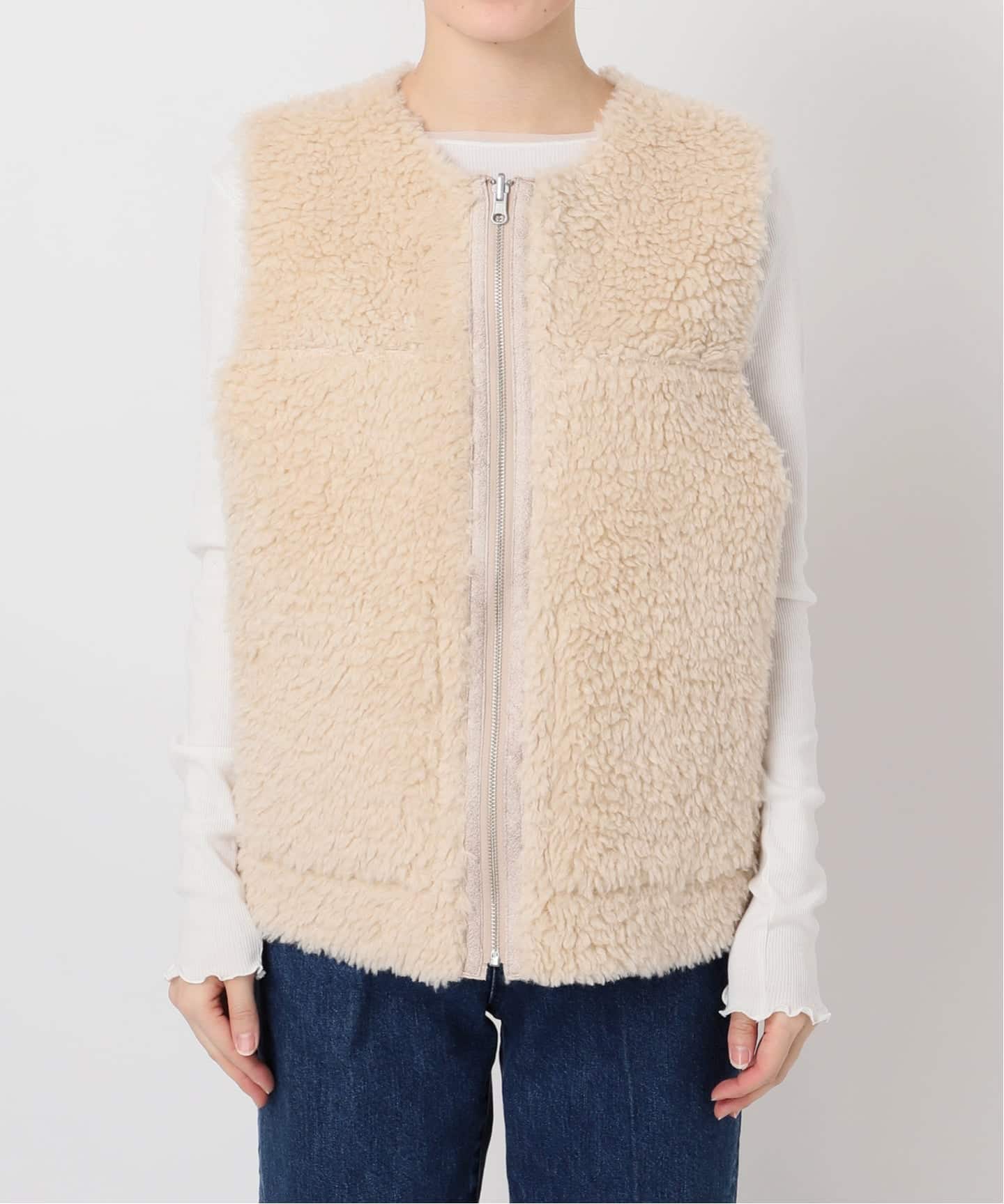 ムートンライクリバーシブルベスト2（ベスト）｜B.C STOCK（ベーセー