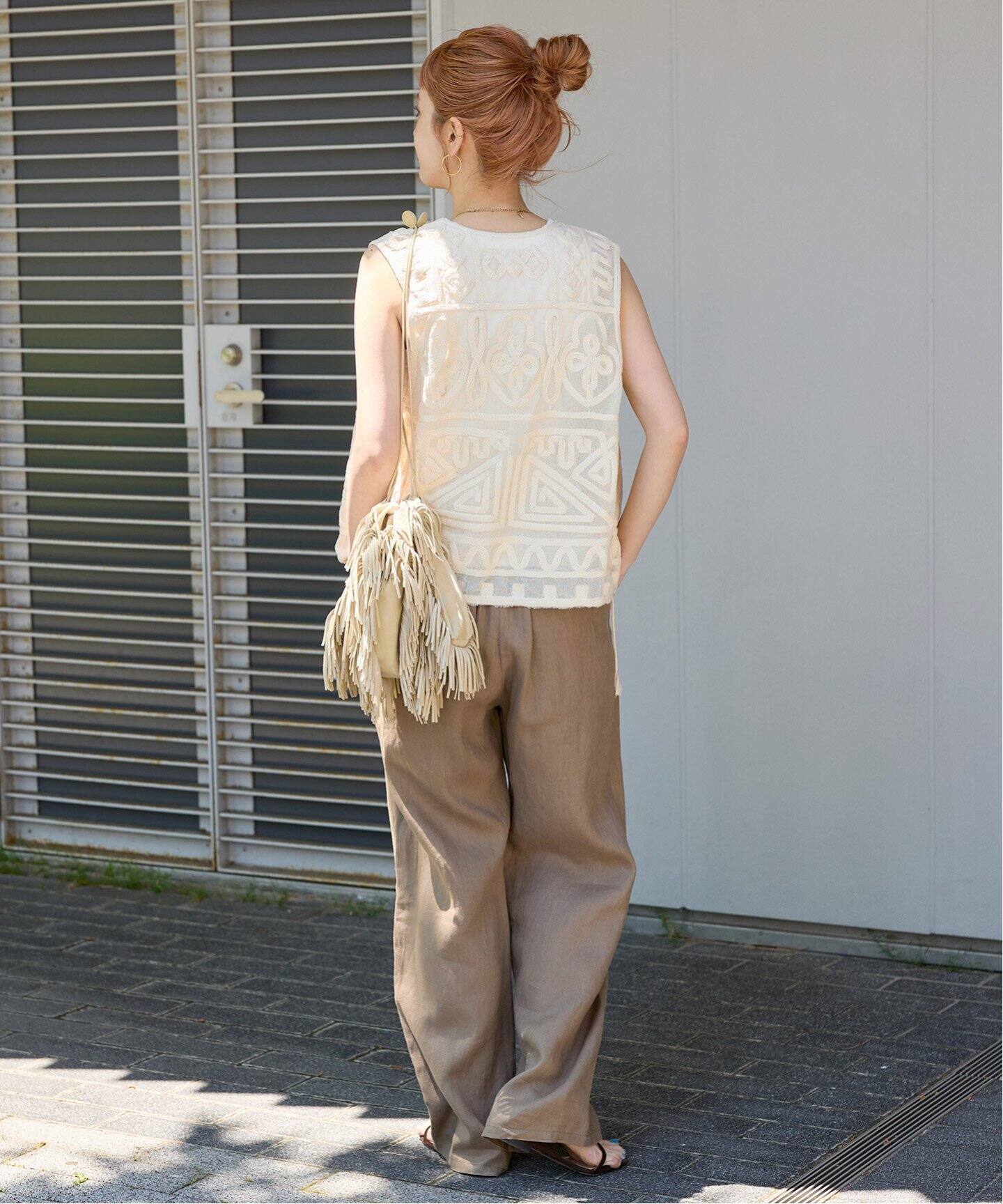 追加予約》【WEB限定】手洗い可 / メッシュ刺繍ベスト（ベスト