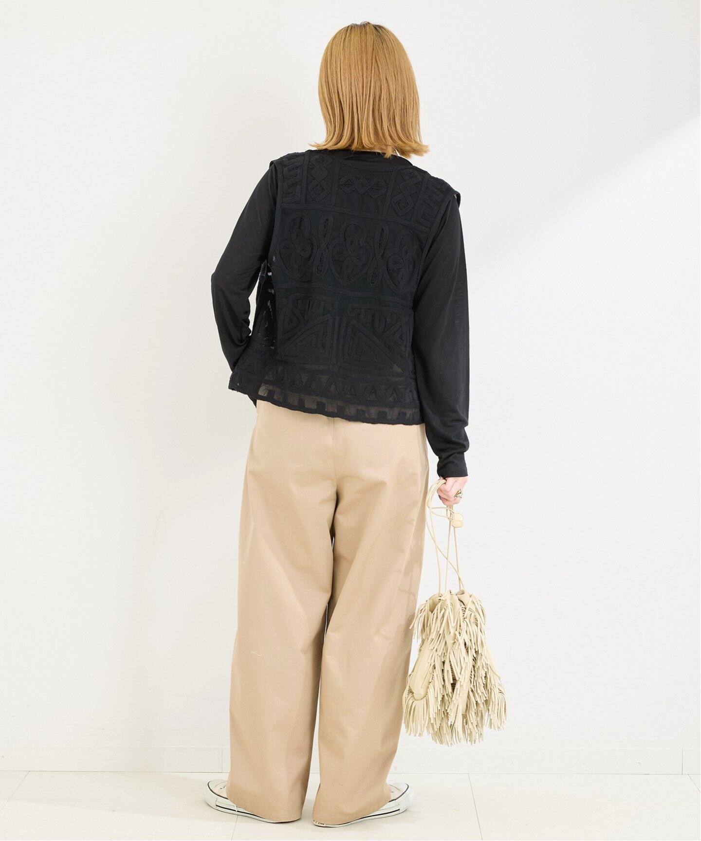 追加2予約》【WEB限定】手洗い可 / メッシュ刺繍ベスト（ベスト