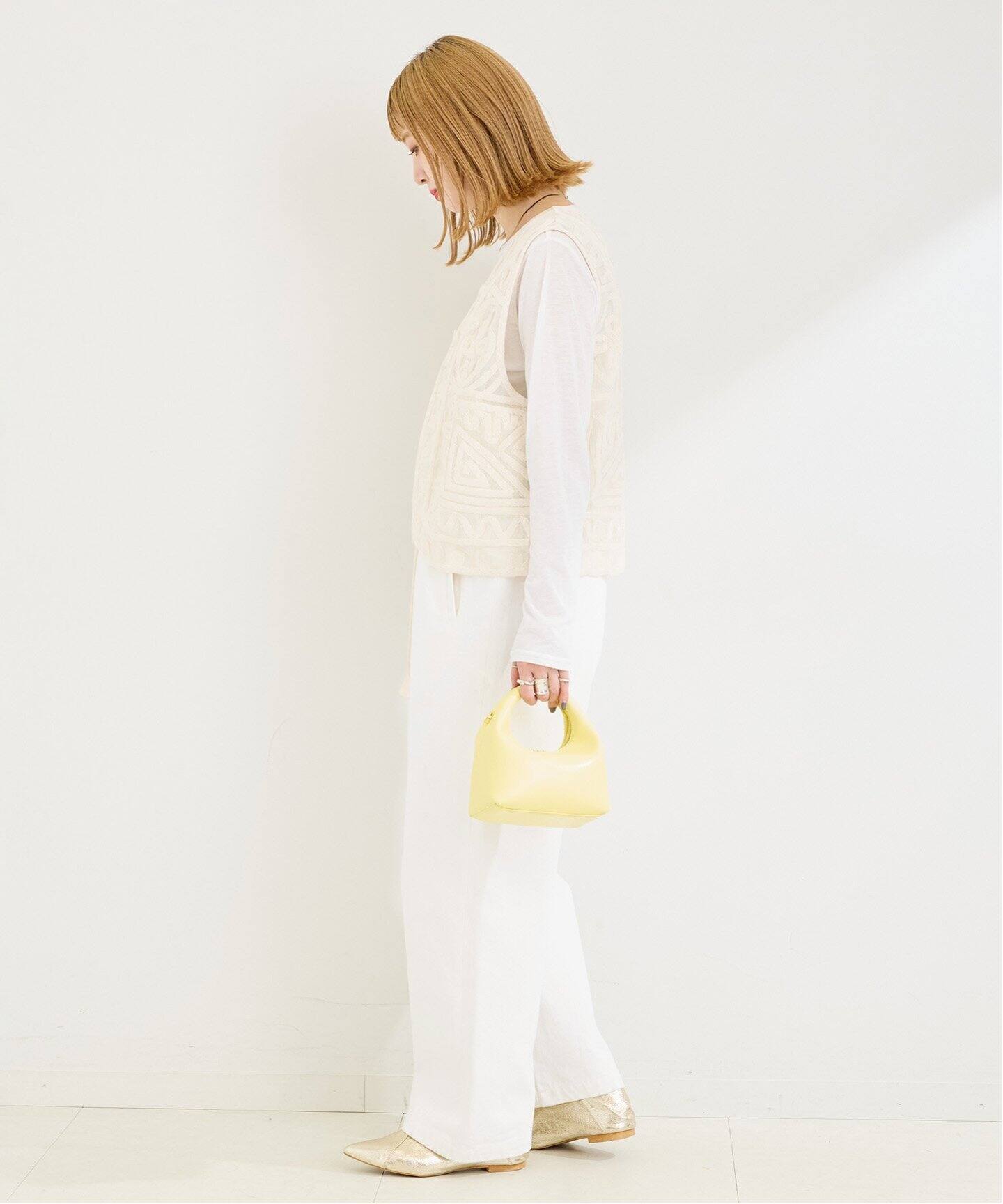 追加2予約》【WEB限定】手洗い可 / メッシュ刺繍ベスト（ベスト