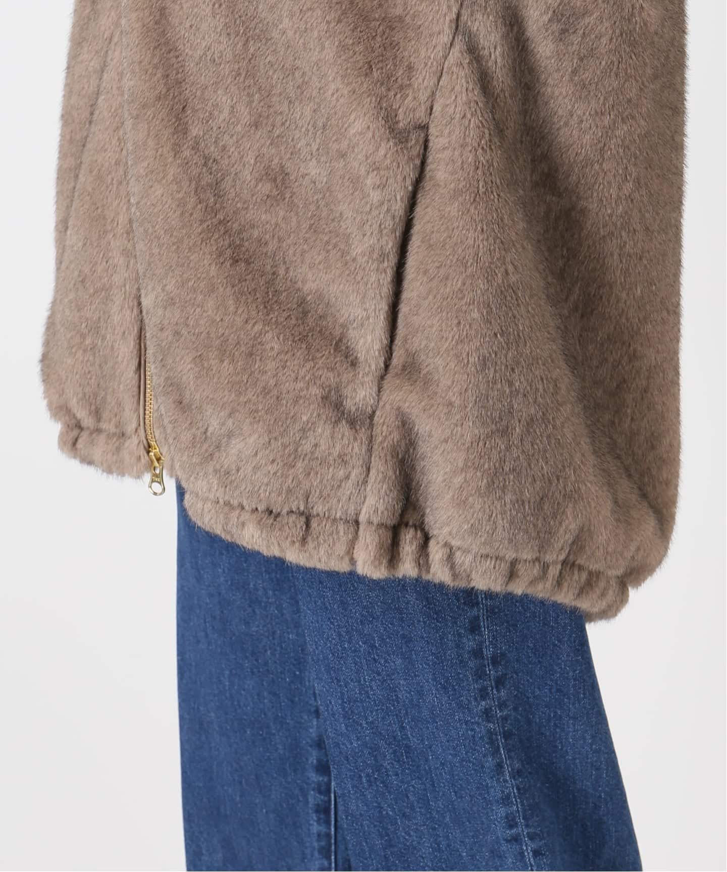 手洗い可 / フード付きミンク調ファーベスト（ベスト）｜B.C STOCK